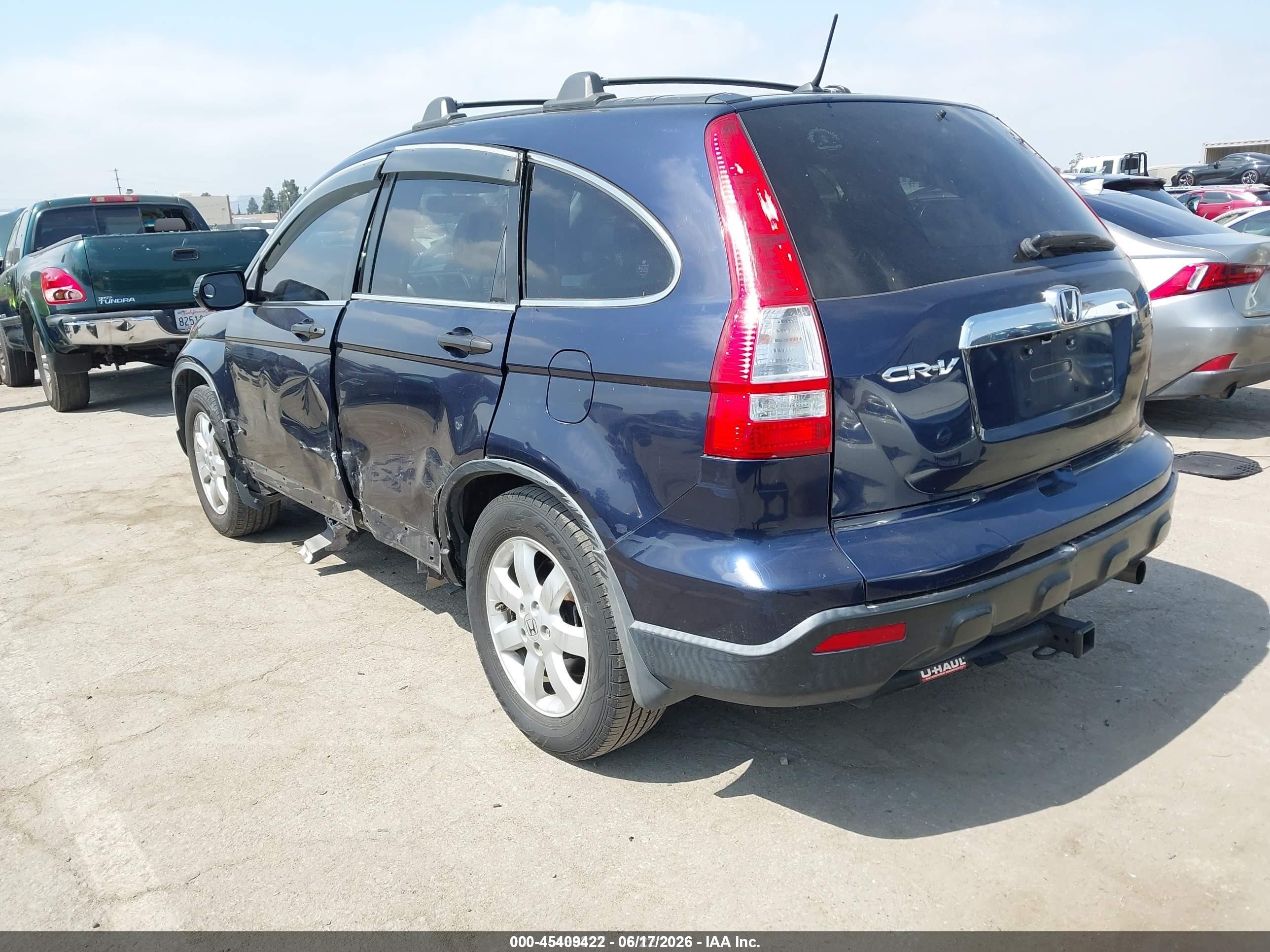 2009 Honda Cr-v Ex Blue vin: JHLRE48599C019094