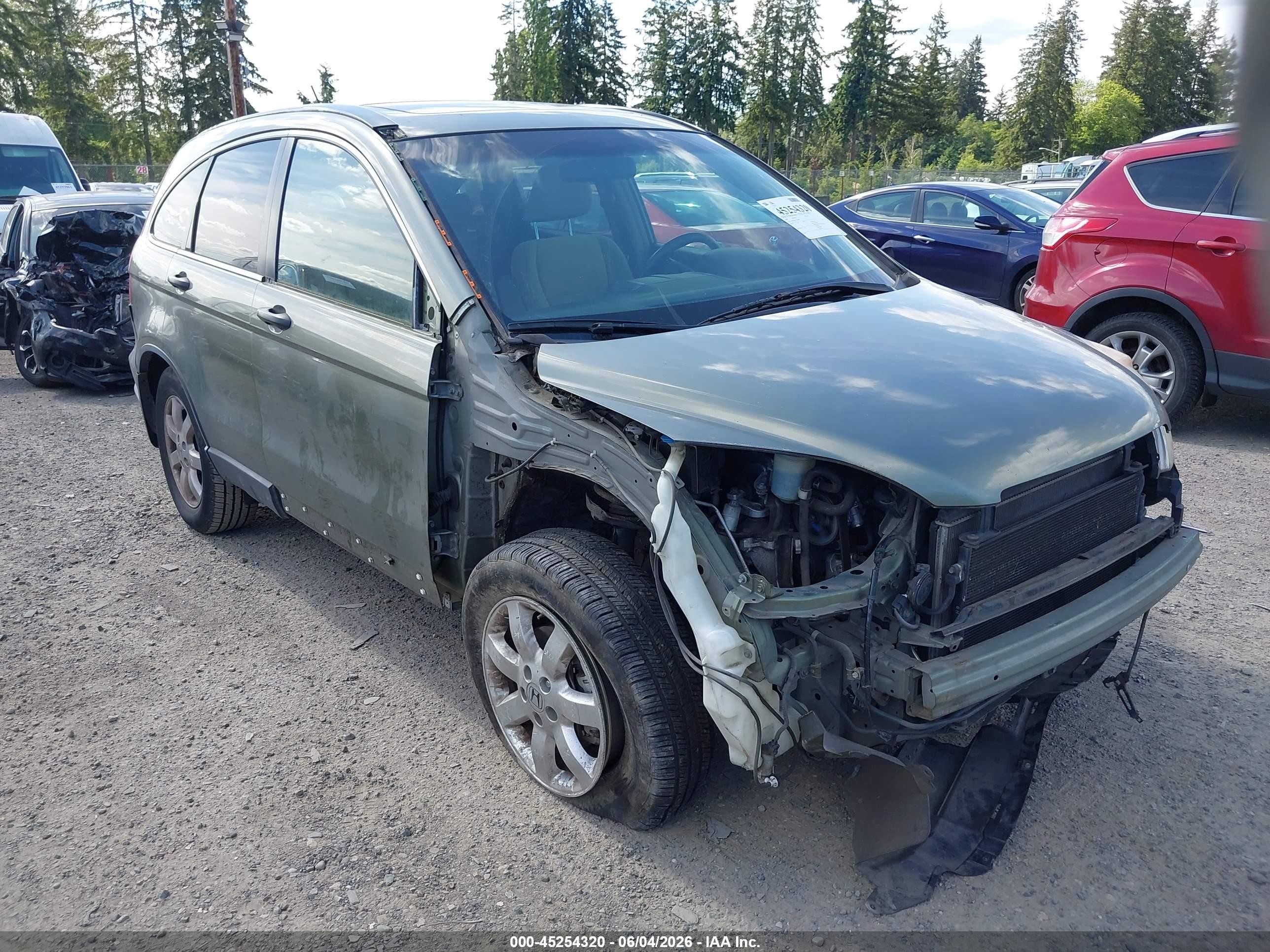2007 Honda Cr-v Ex Green vin: JHLRE485X7C013088