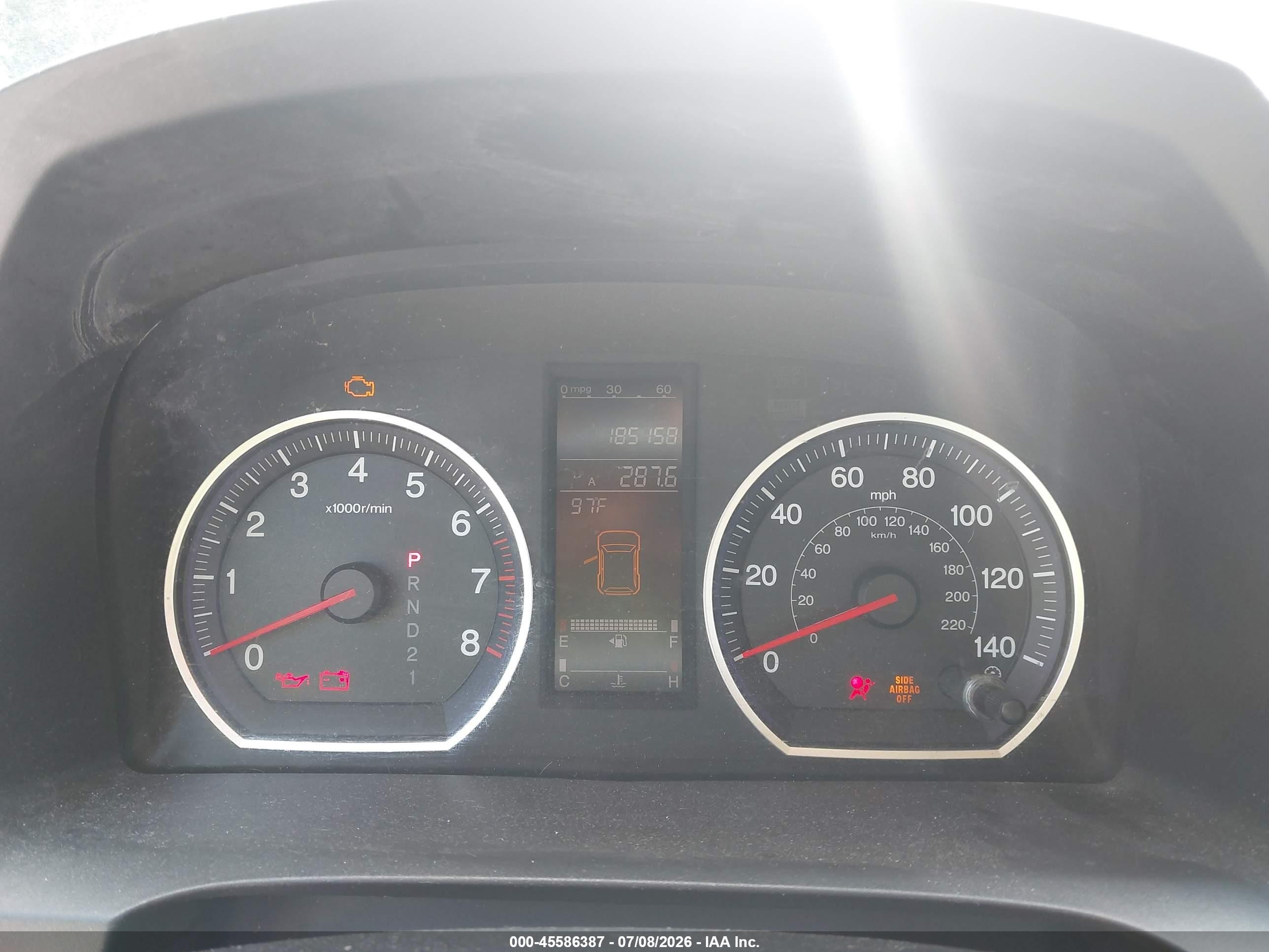 2007 Honda Cr-v Ex Gold vin: JHLRE485X7C024690