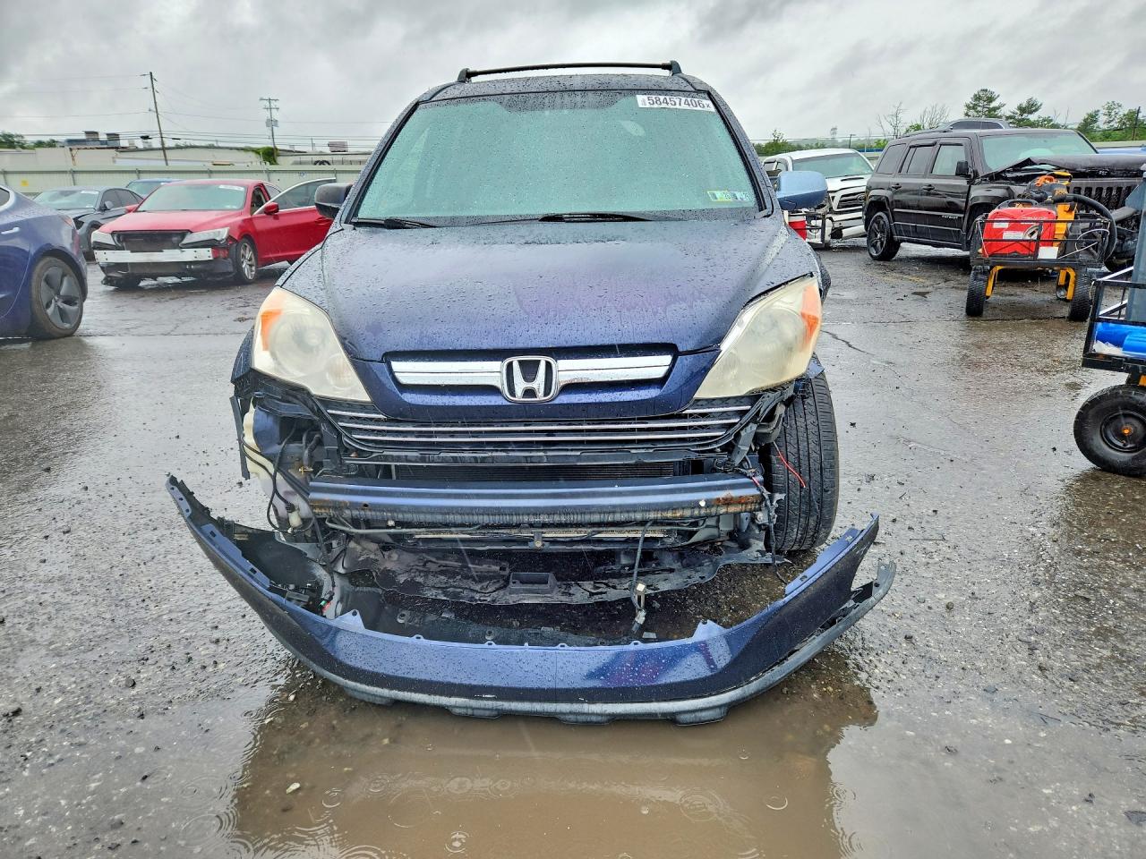 2007 Honda Cr-v Ex Синий vin: JHLRE485X7C032319