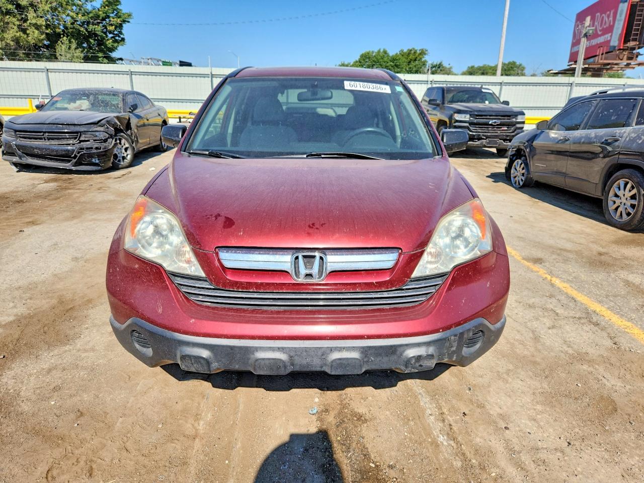 2007 Honda Cr-v Ex Red vin: JHLRE485X7C051193