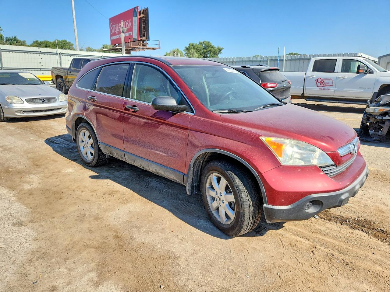 2007 Honda Cr-v Ex Red vin: JHLRE485X7C051193
