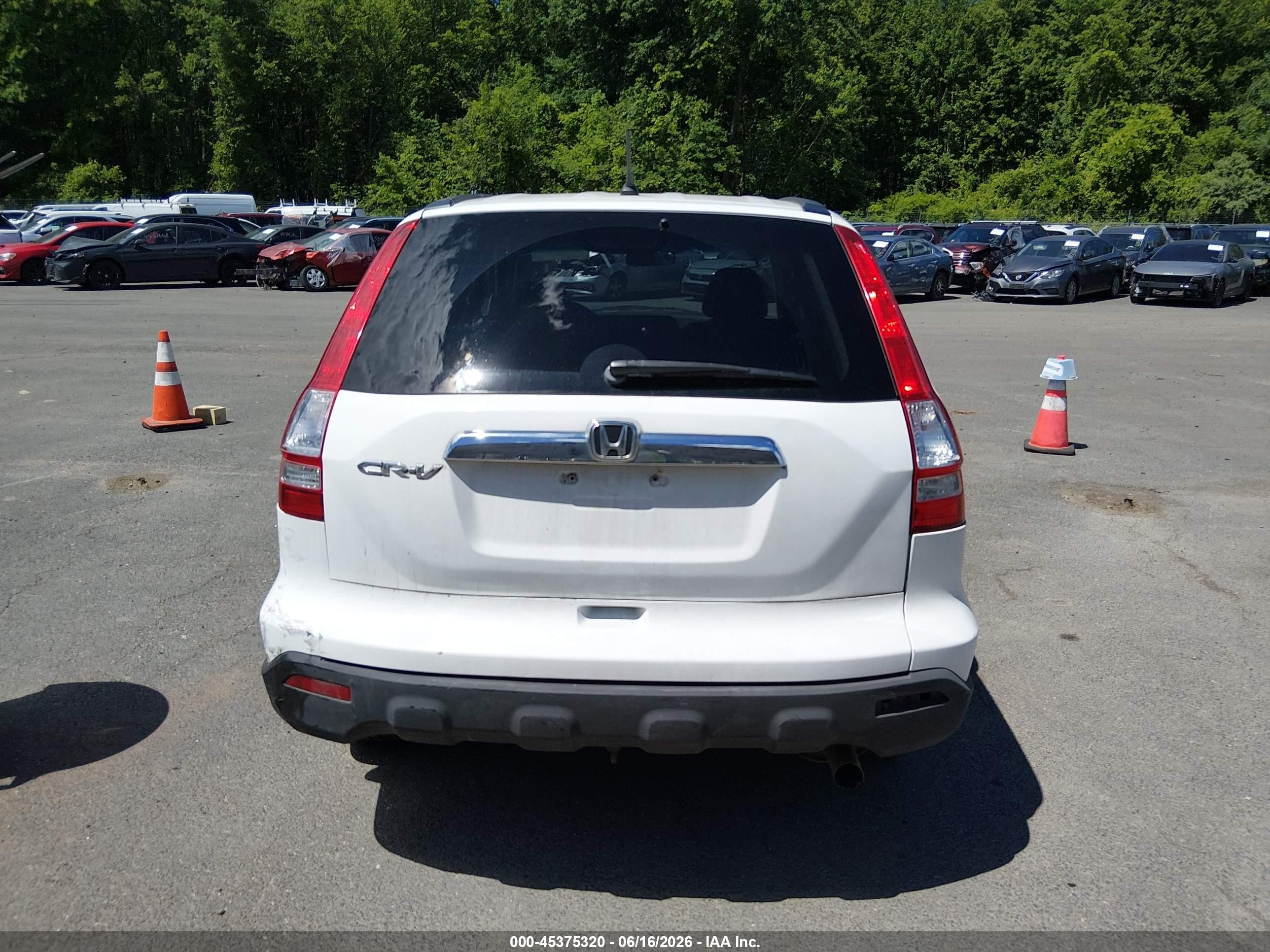 2007 Honda Cr-v Ex White vin: JHLRE485X7C076577