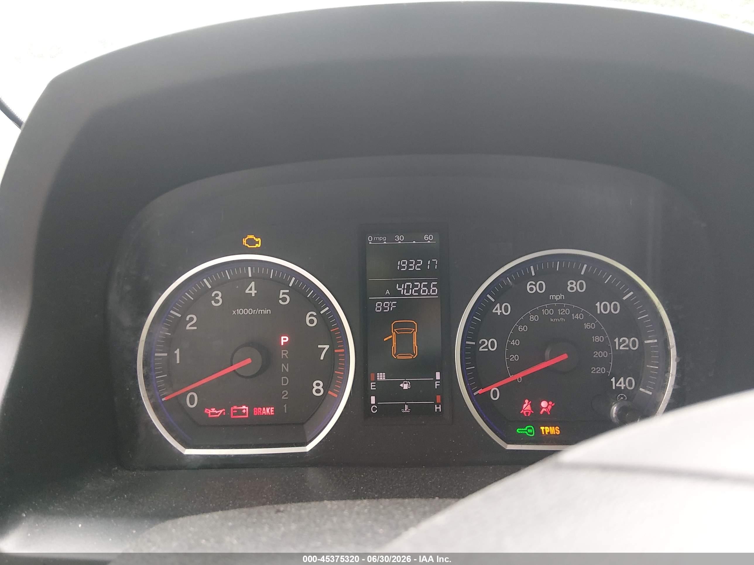 2007 Honda Cr-v Ex White vin: JHLRE485X7C076577