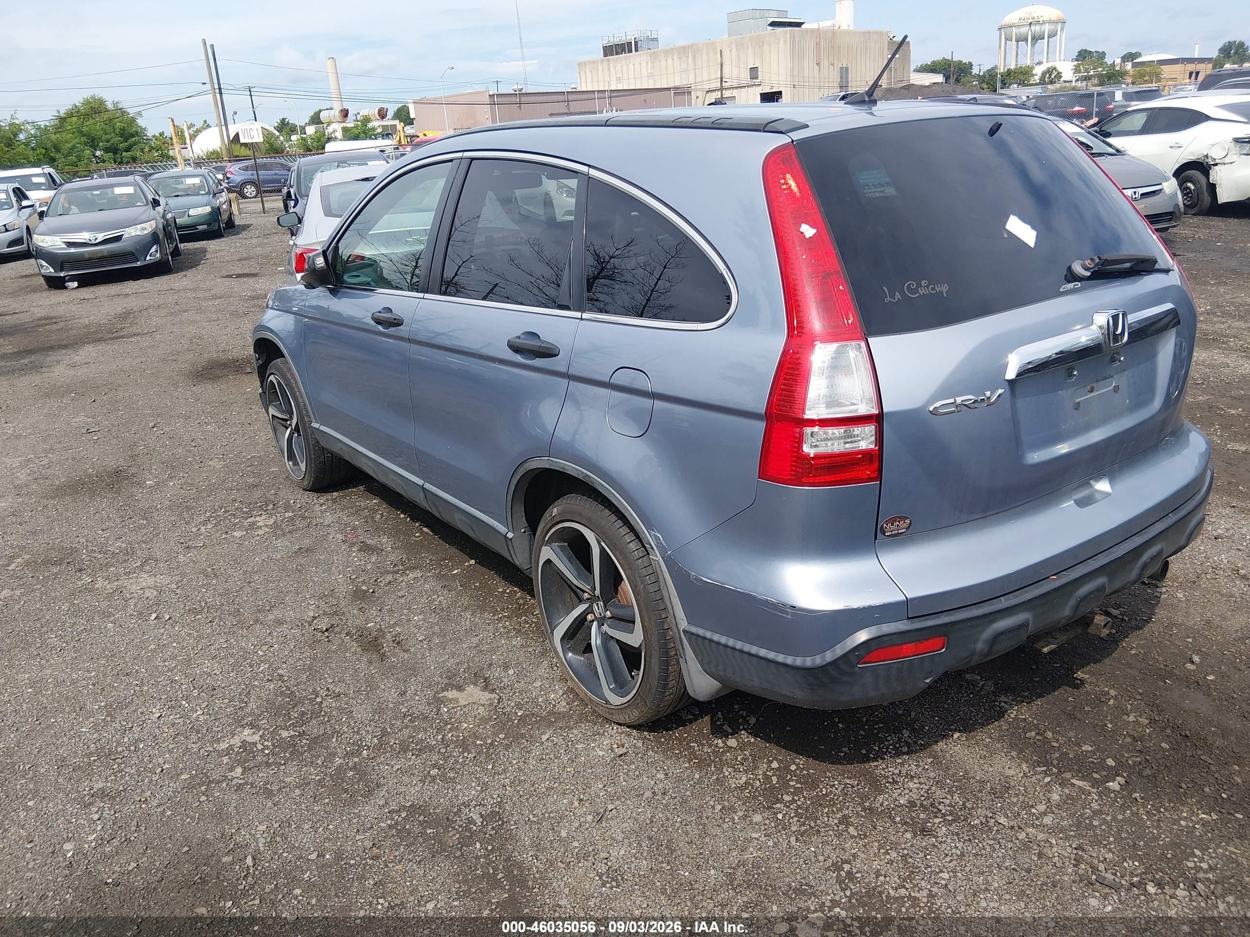2007 Honda Cr-v Ex Blue vin: JHLRE485X7C089054