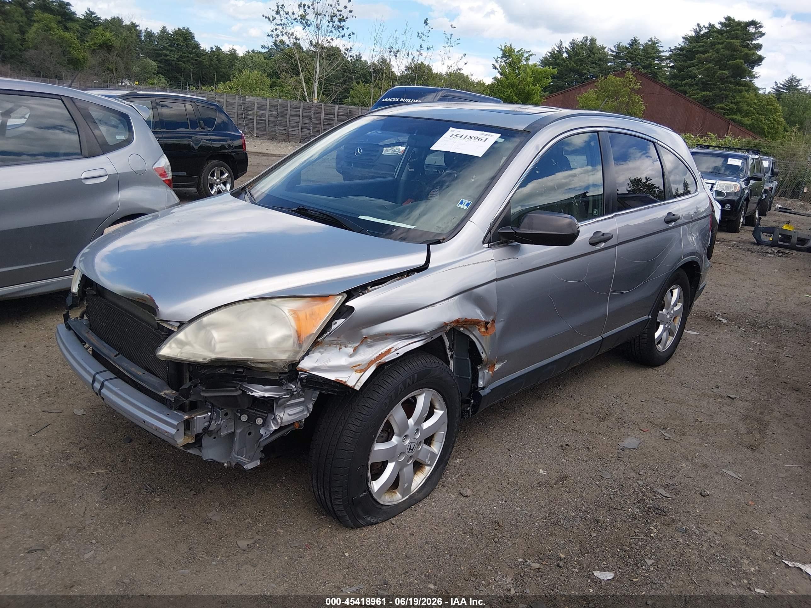 2007 Honda Cr-v Ex Silver vin: JHLRE485X7C095792