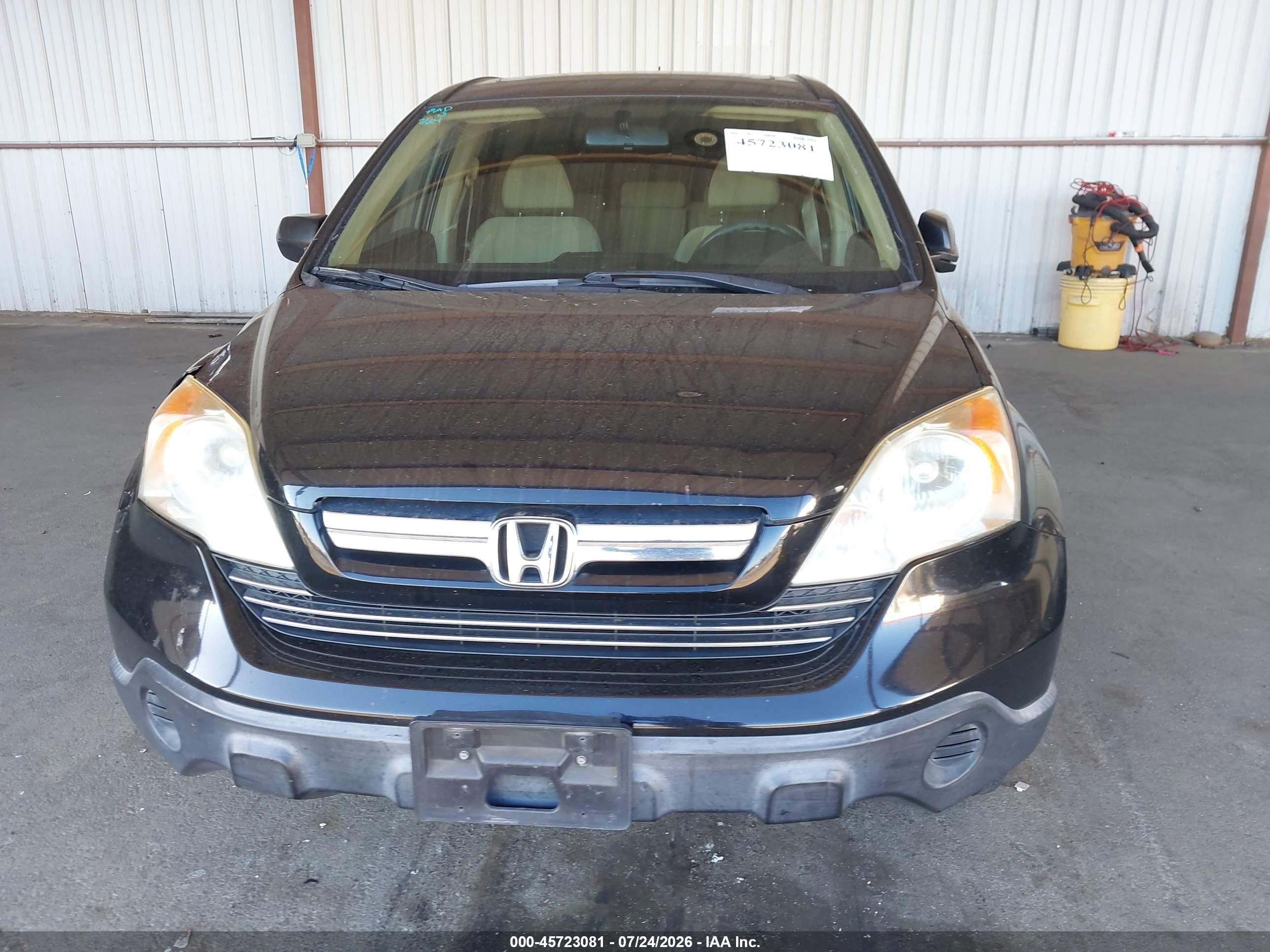 2007 Honda Cr-v Ex Black vin: JHLRE485X7C100568