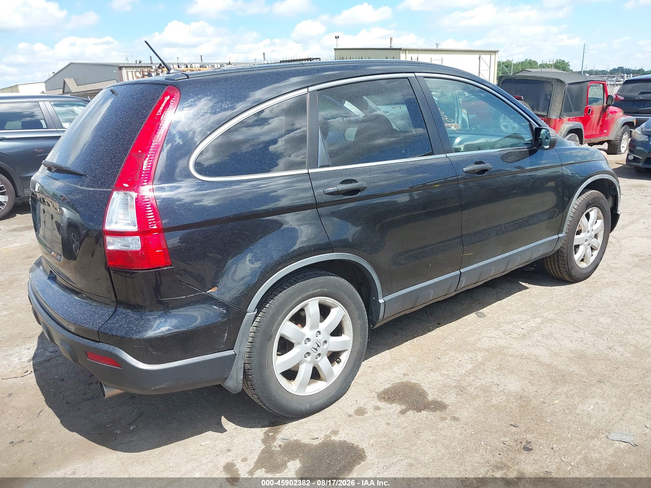 2008 Honda Cr-v Ex Black vin: JHLRE485X8C003551