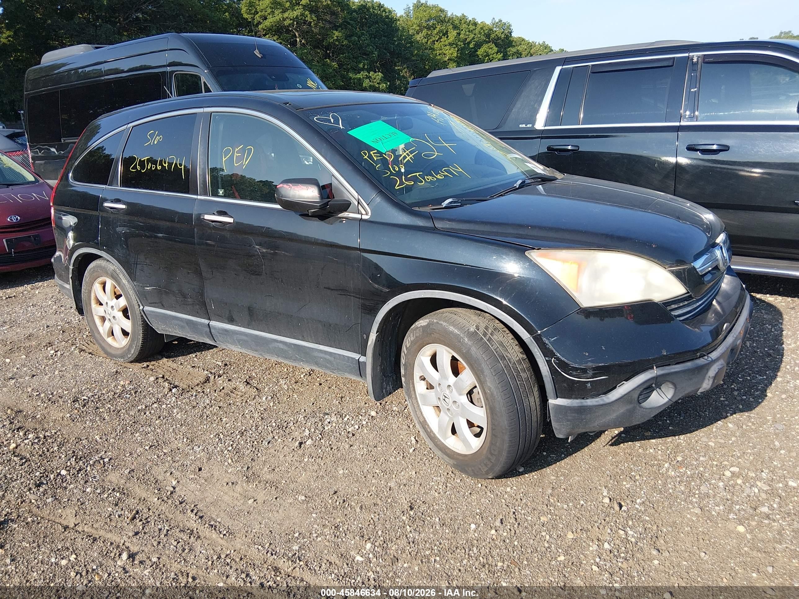 2008 Honda Cr-v Ex Черный vin: JHLRE485X8C005476