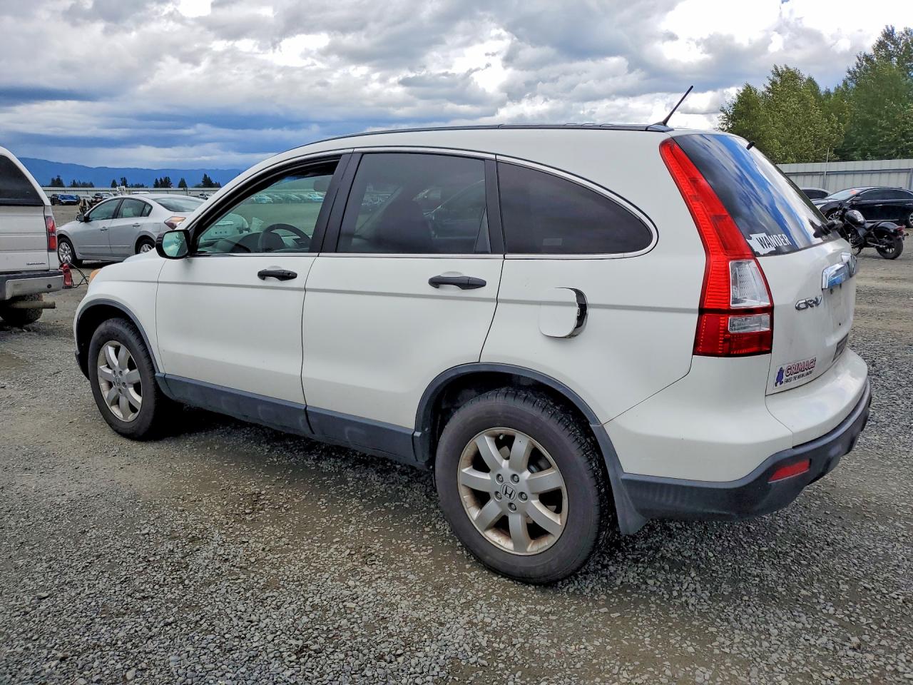 2008 Honda Cr-v Ex White vin: JHLRE485X8C026893
