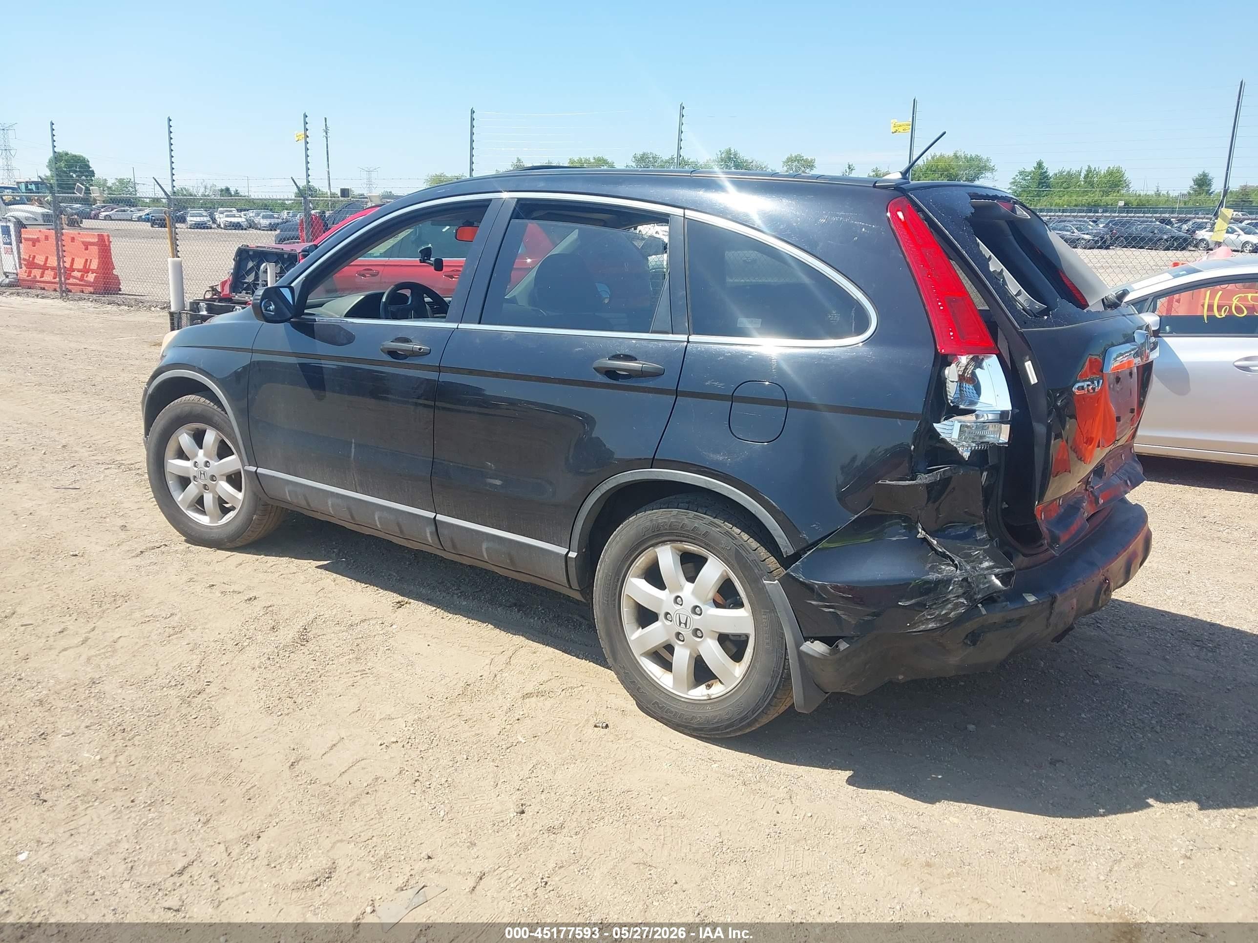 2008 Honda Cr-v Ex Black vin: JHLRE485X8C032998