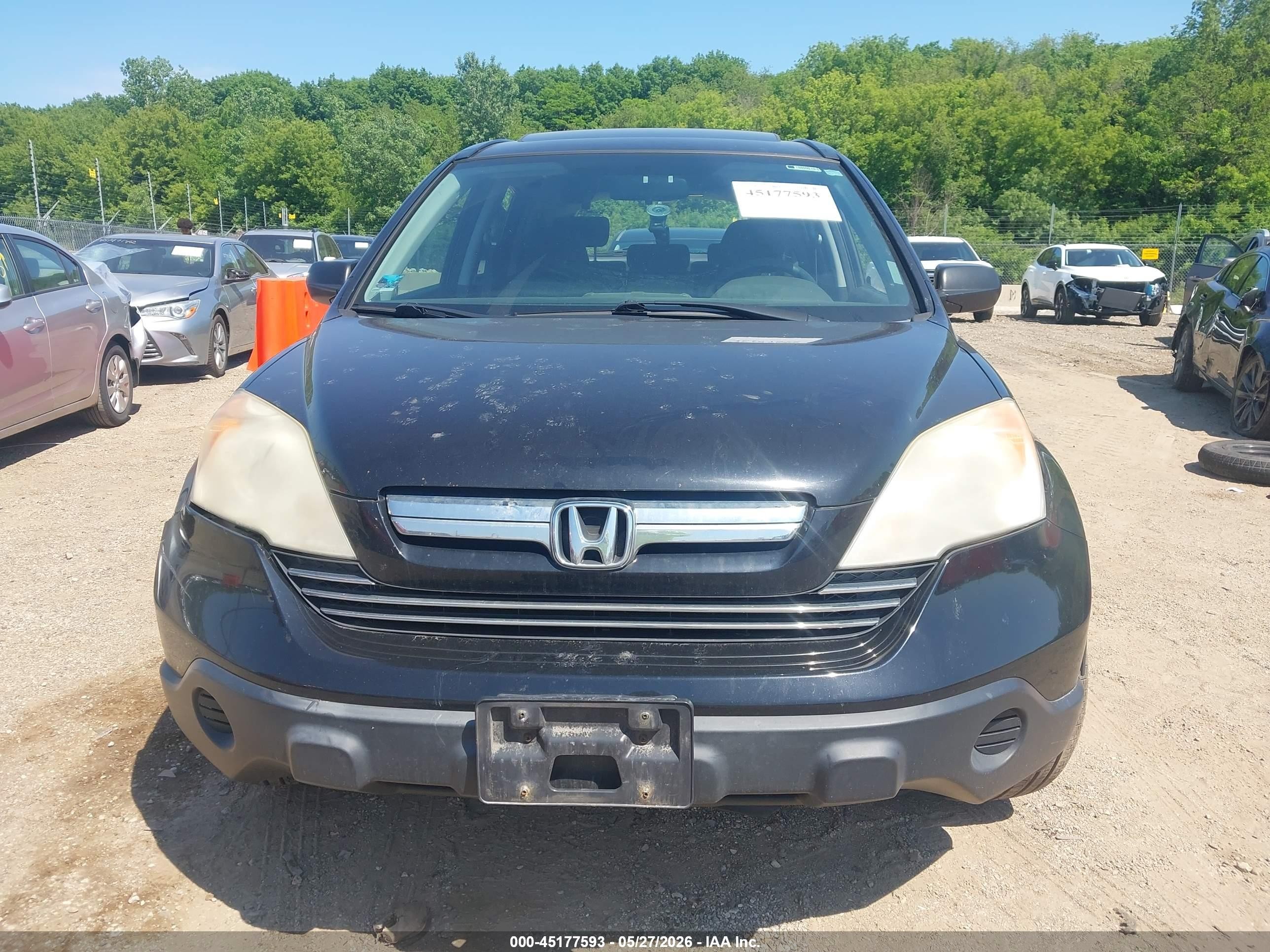 2008 Honda Cr-v Ex Black vin: JHLRE485X8C032998