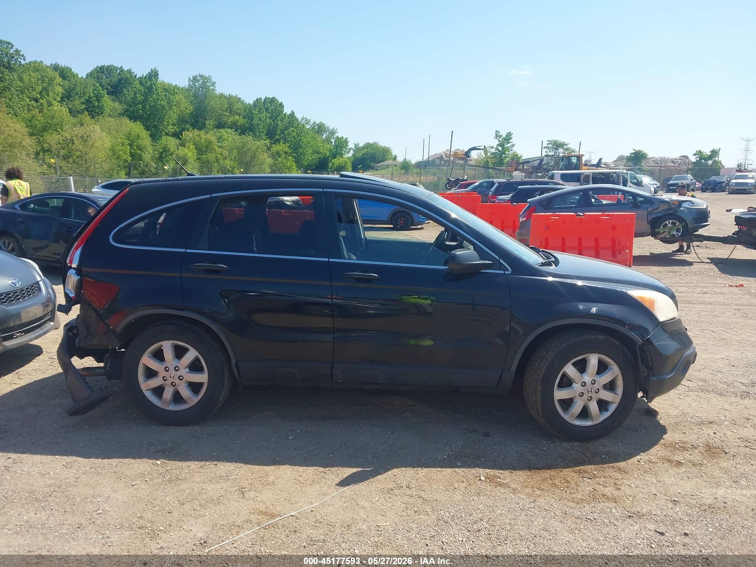 2008 Honda Cr-v Ex Black vin: JHLRE485X8C032998