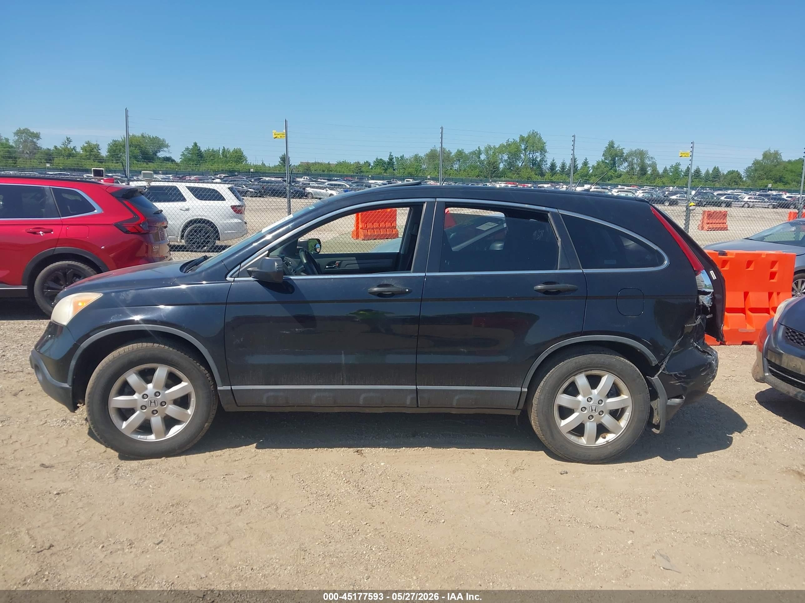 2008 Honda Cr-v Ex Black vin: JHLRE485X8C032998