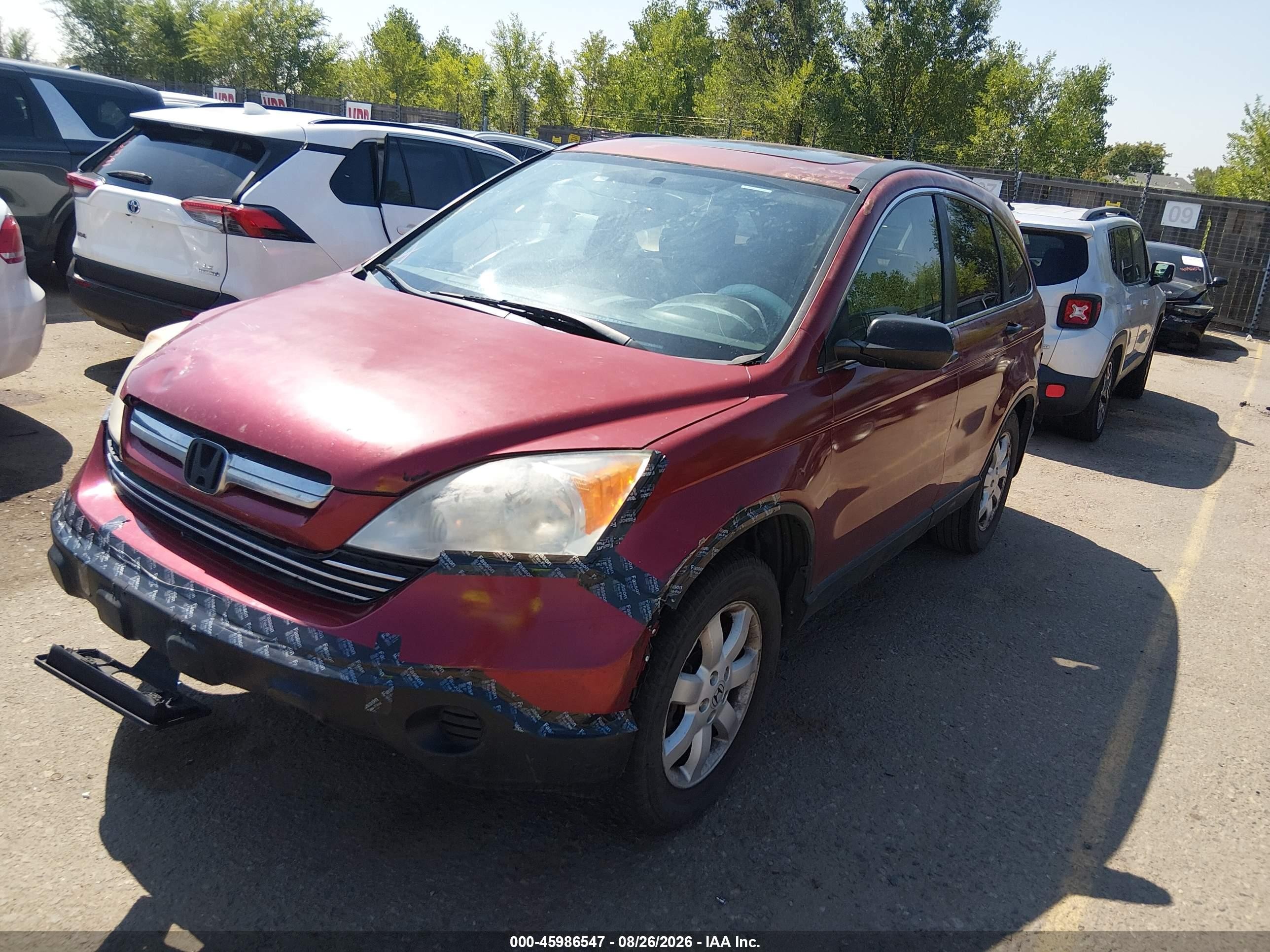 2008 Honda Cr-v Ex Красный vin: JHLRE485X8C059022