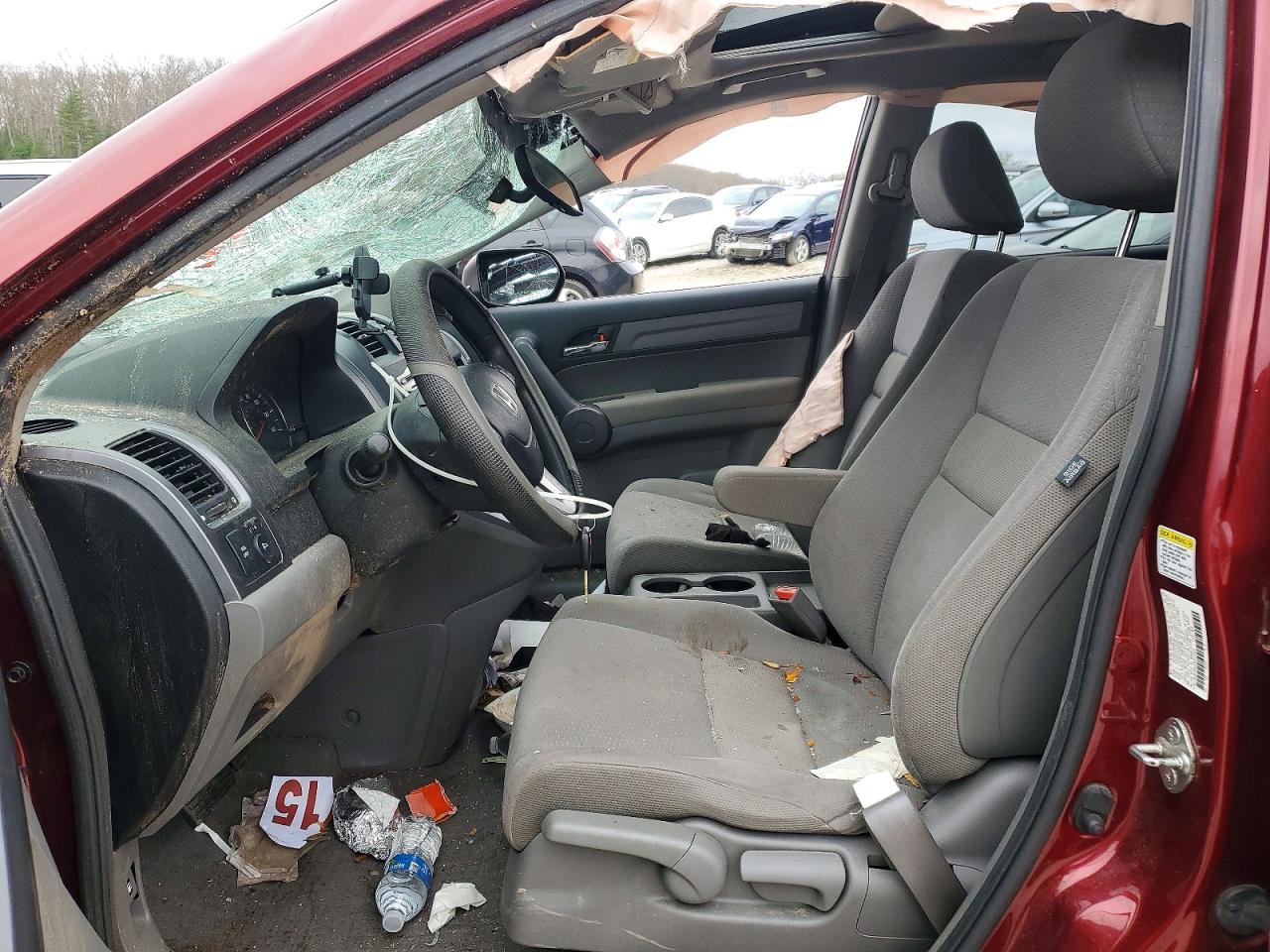 2009 Honda Cr-v Ex Red vin: JHLRE485X9C017645