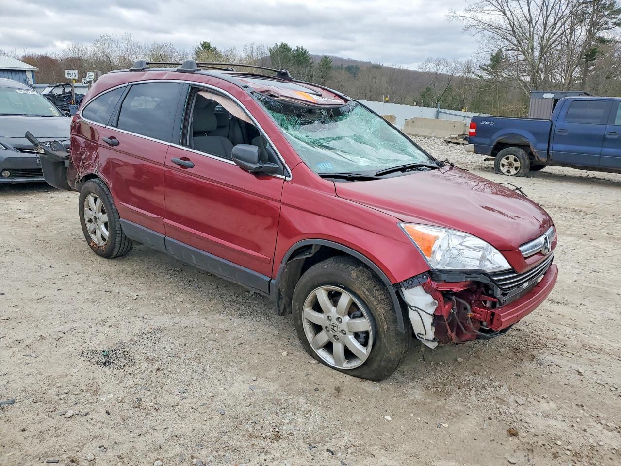 2009 Honda Cr-v Ex Red vin: JHLRE485X9C017645