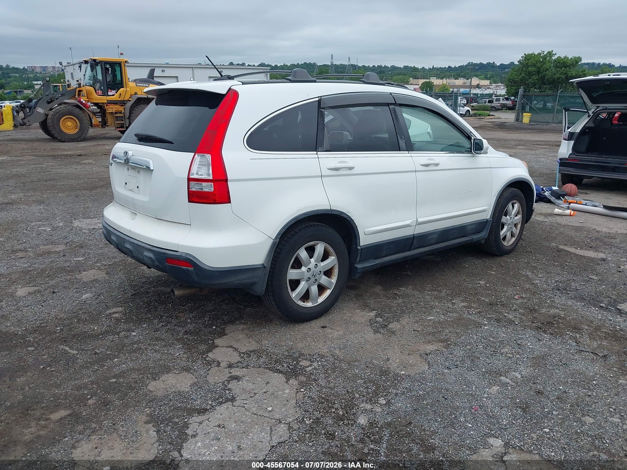 2007 Honda Cr-v Ex-l White vin: JHLRE48707C004899