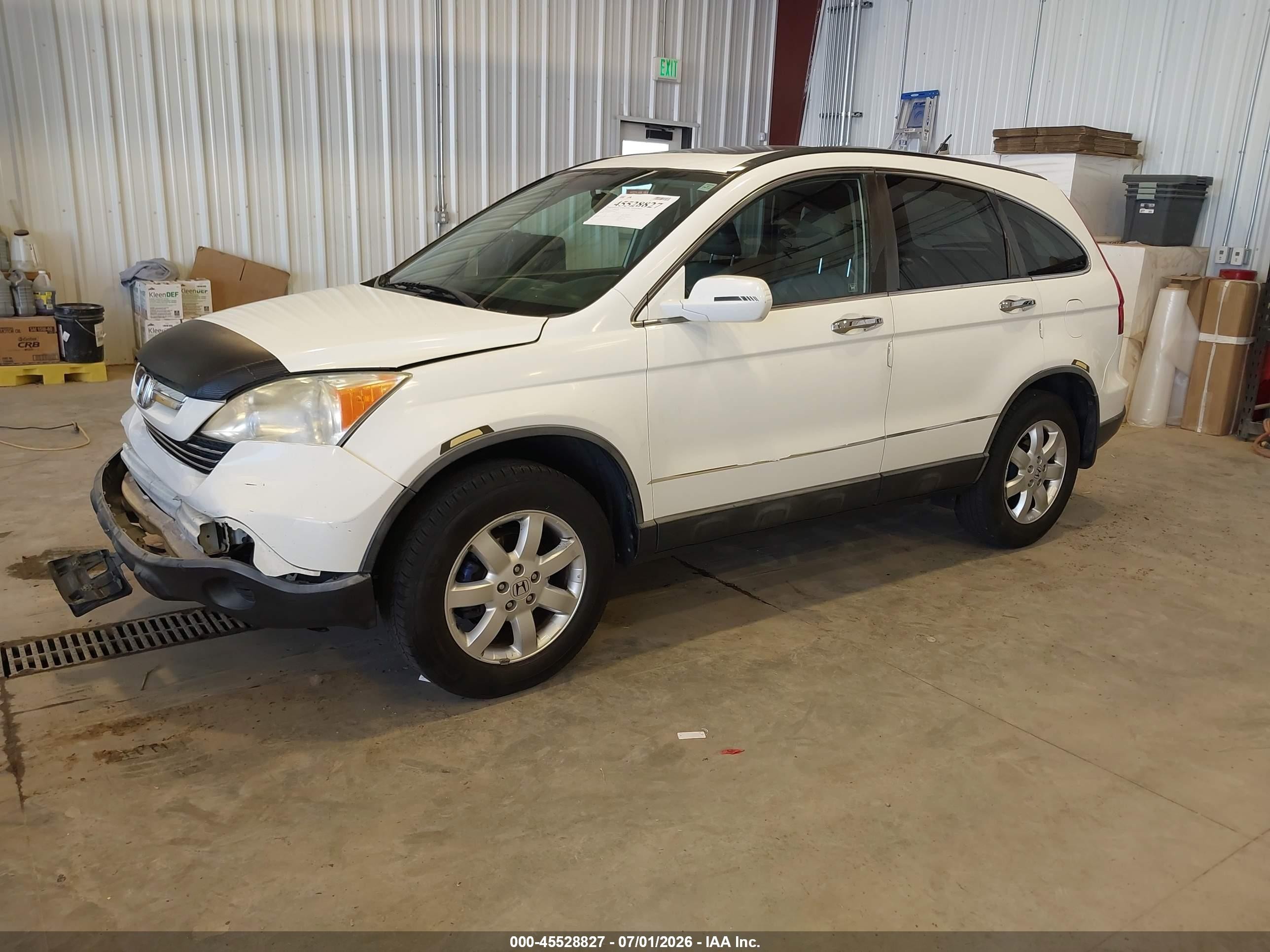 2007 Honda Cr-v Ex-l White vin: JHLRE48707C008225