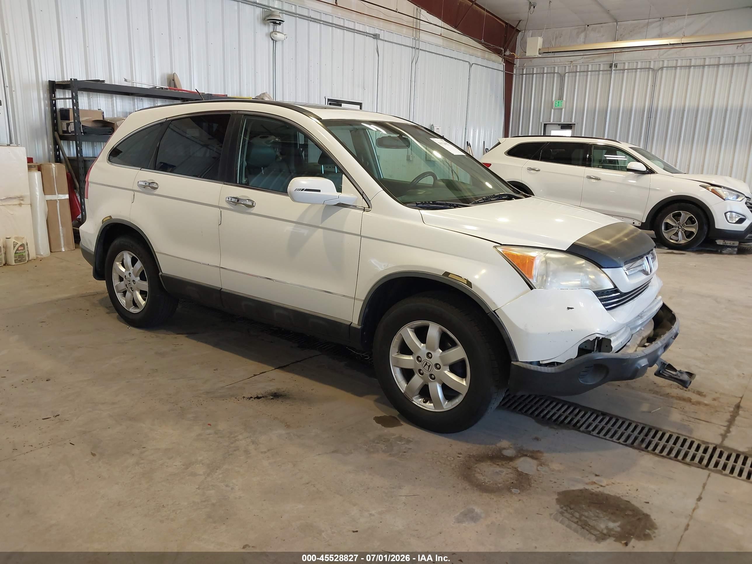 2007 Honda Cr-v Ex-l White vin: JHLRE48707C008225