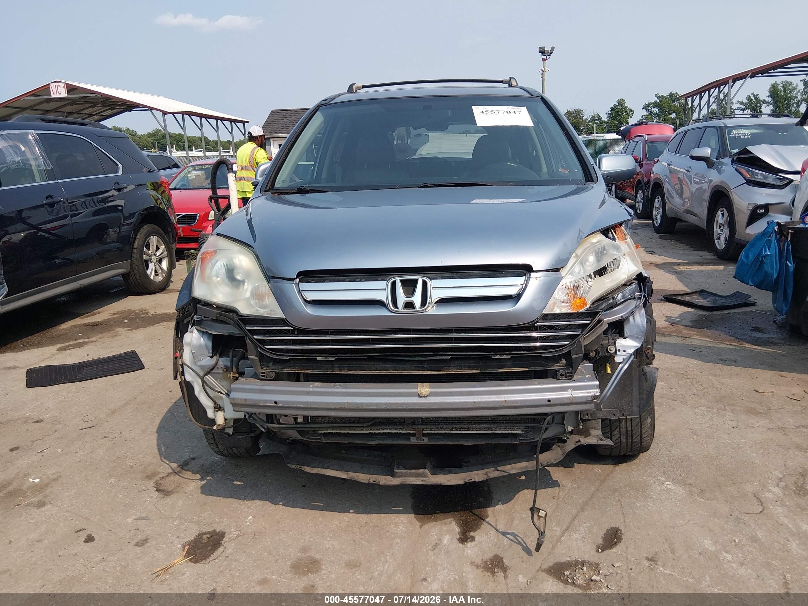 2007 Honda Cr-v Ex-l Light Blue vin: JHLRE48707C050359