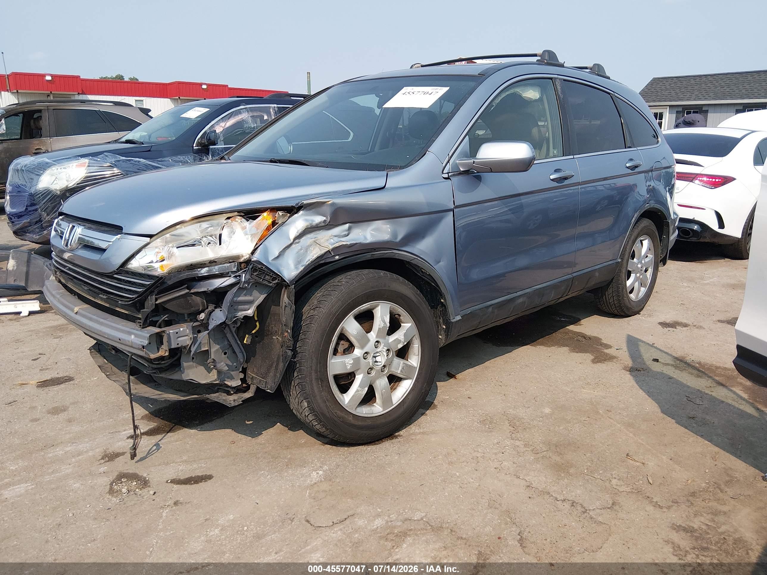 2007 Honda Cr-v Ex-l Light Blue vin: JHLRE48707C050359