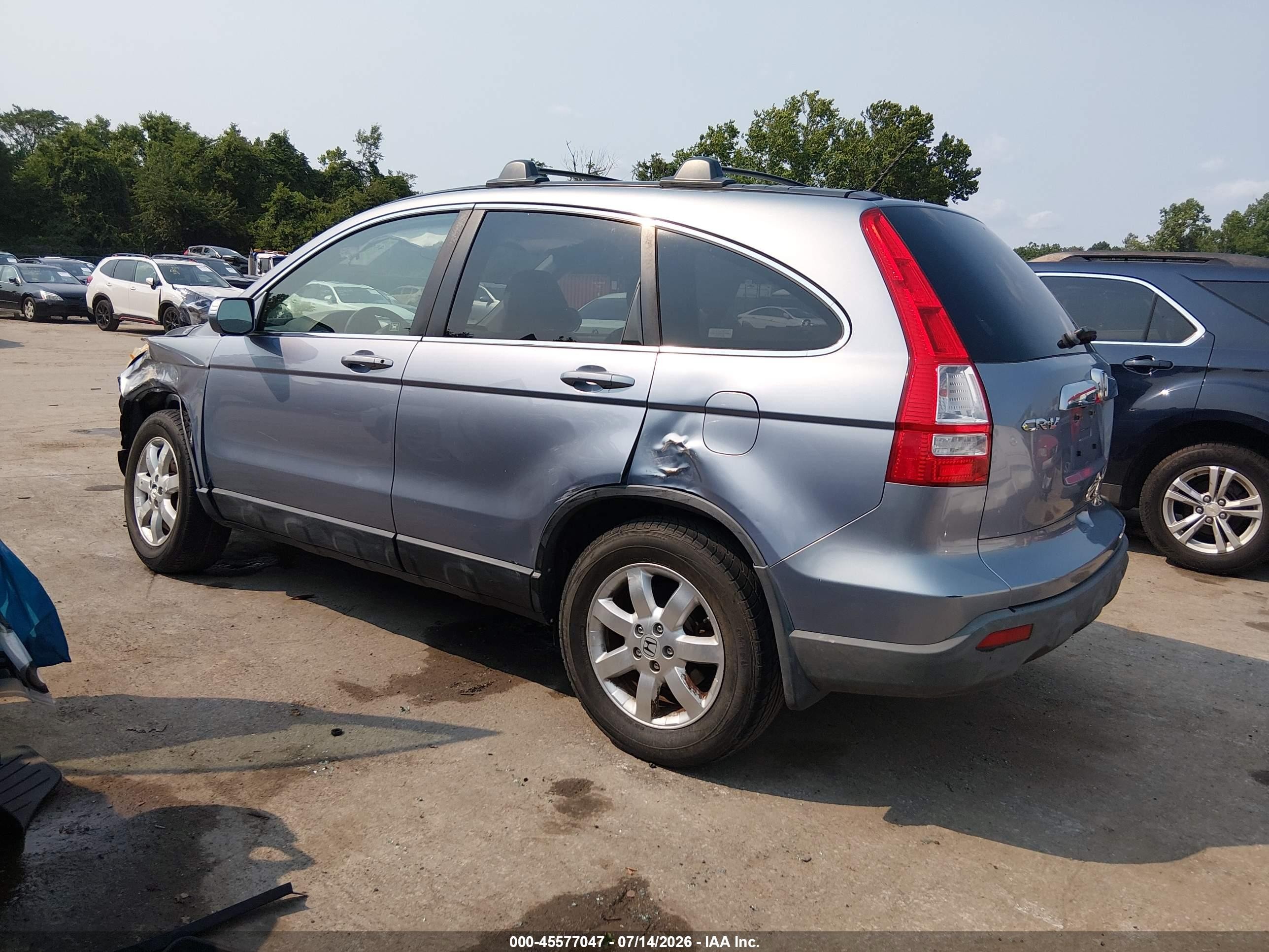 2007 Honda Cr-v Ex-l Light Blue vin: JHLRE48707C050359