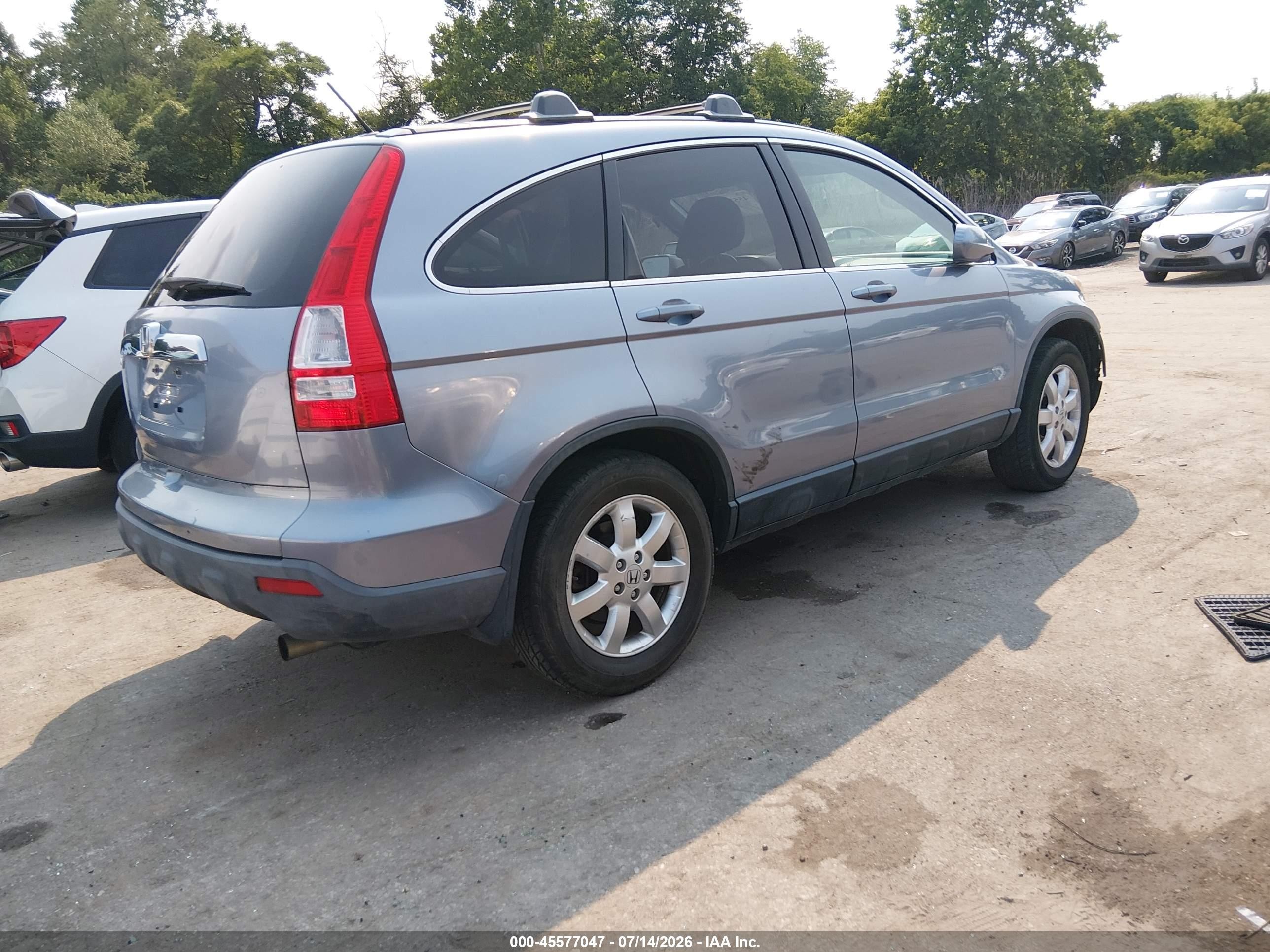 2007 Honda Cr-v Ex-l Light Blue vin: JHLRE48707C050359