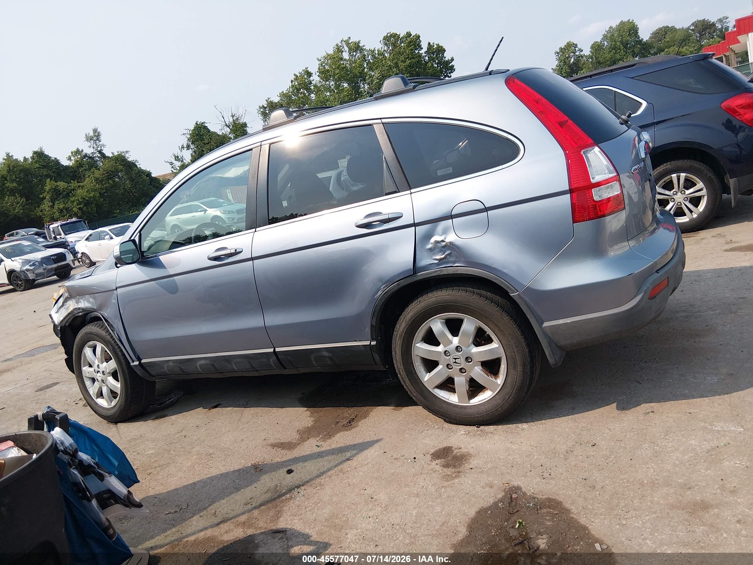 2007 Honda Cr-v Ex-l Light Blue vin: JHLRE48707C050359