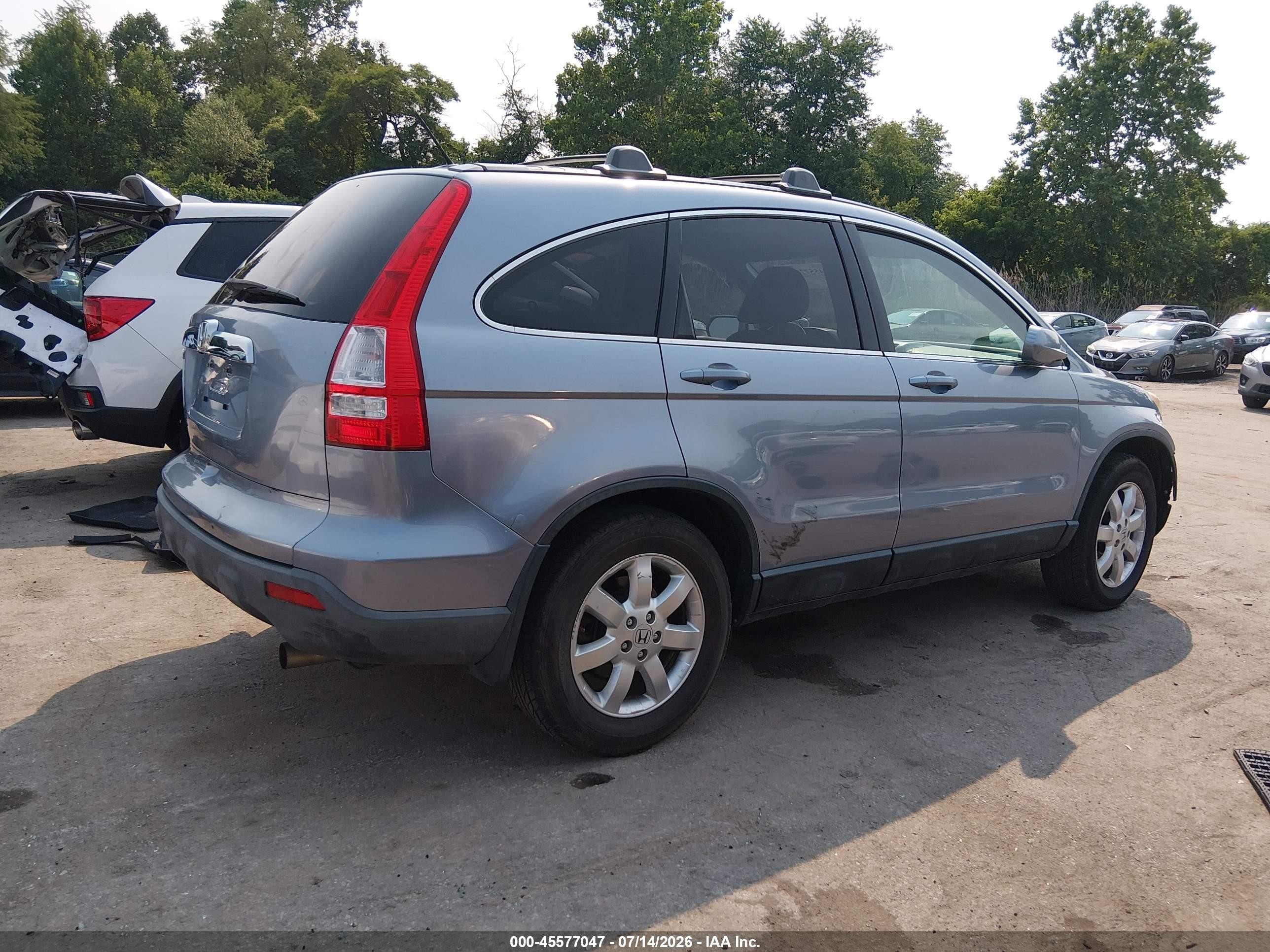 2007 Honda Cr-v Ex-l Light Blue vin: JHLRE48707C050359