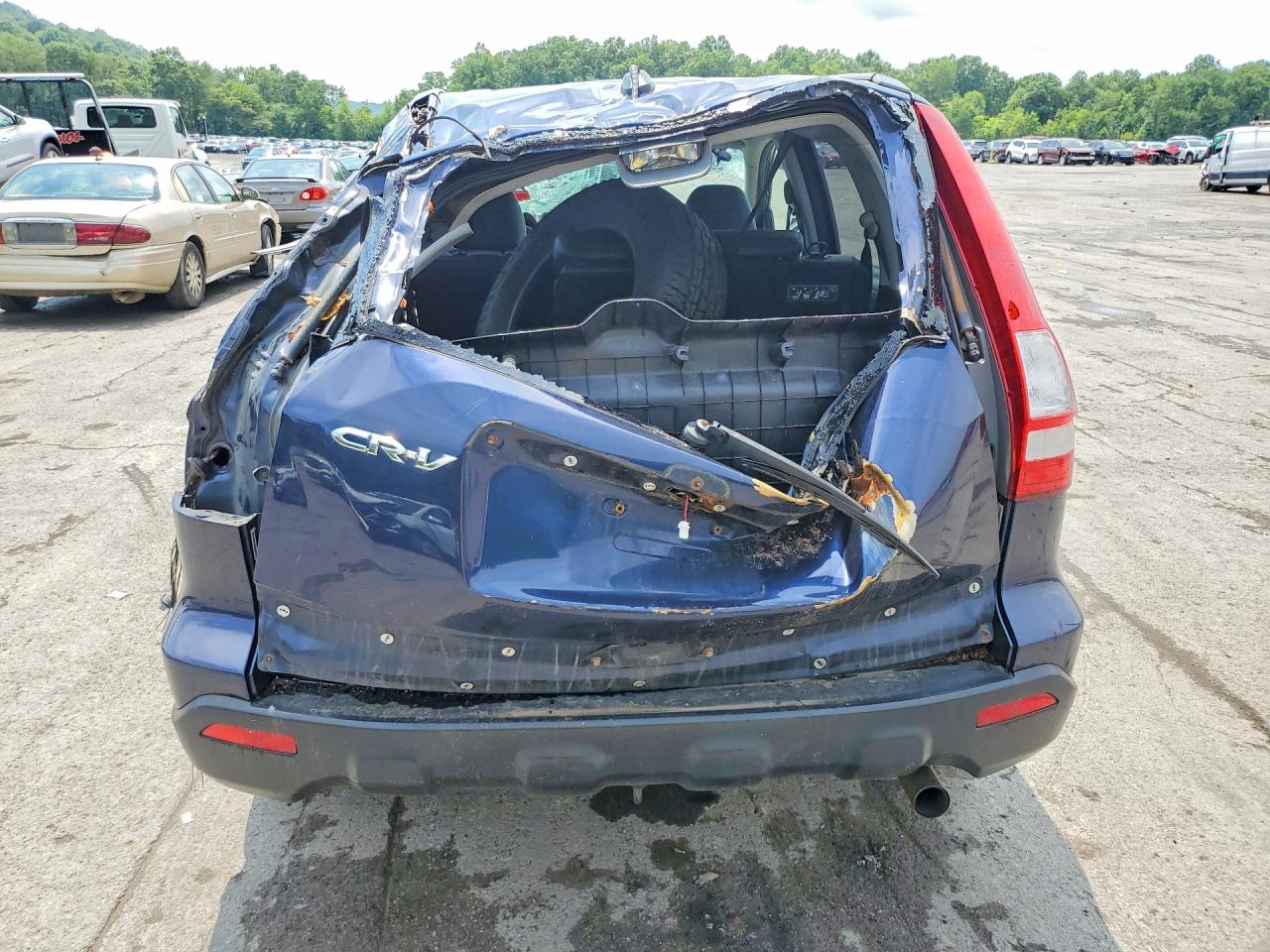 2007 Honda Cr-v Exl Синий vin: JHLRE48707C052712