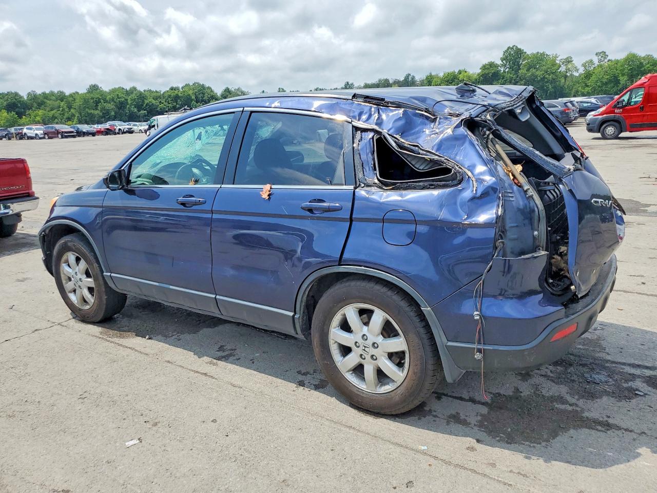 2007 Honda Cr-v Exl Синий vin: JHLRE48707C052712