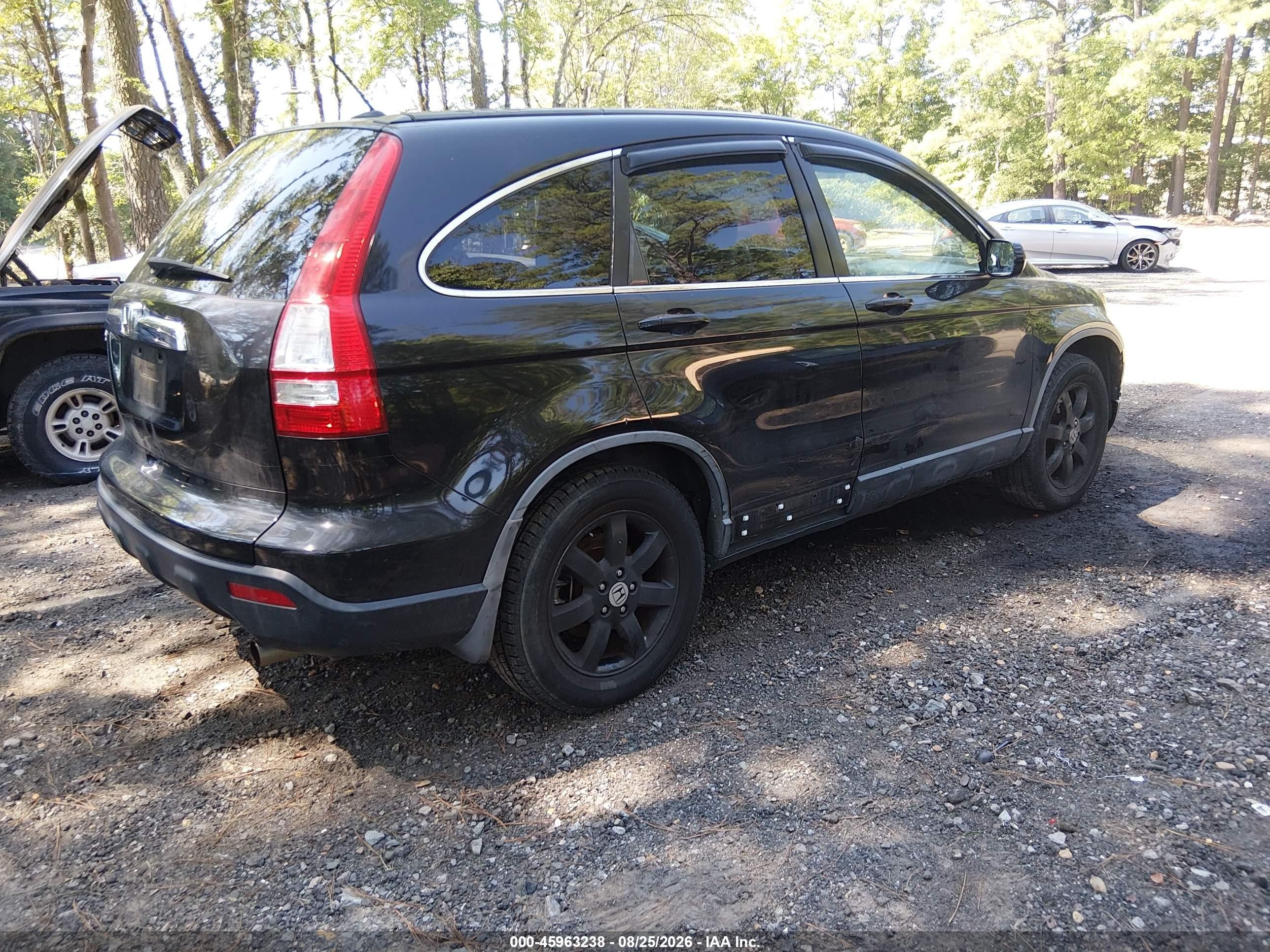 2007 Honda Cr-v Ex-l Black vin: JHLRE48707C076847