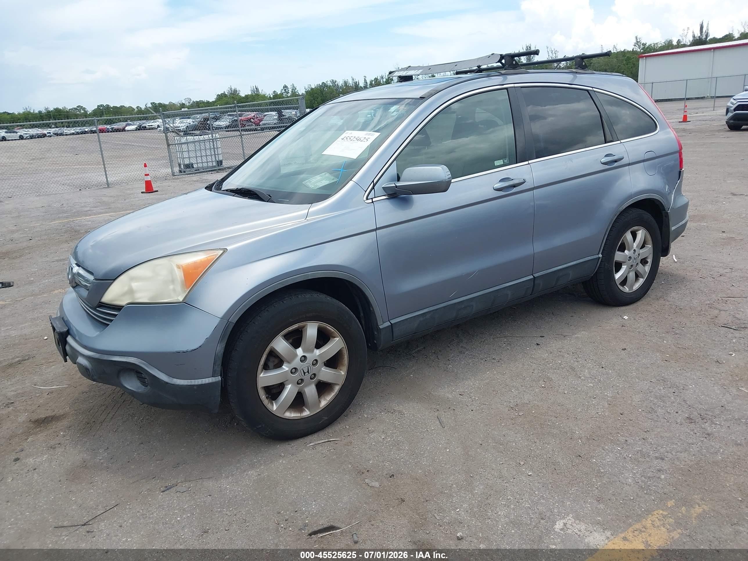 2007 Honda Cr-v Ex-l Light Blue vin: JHLRE48707C078968