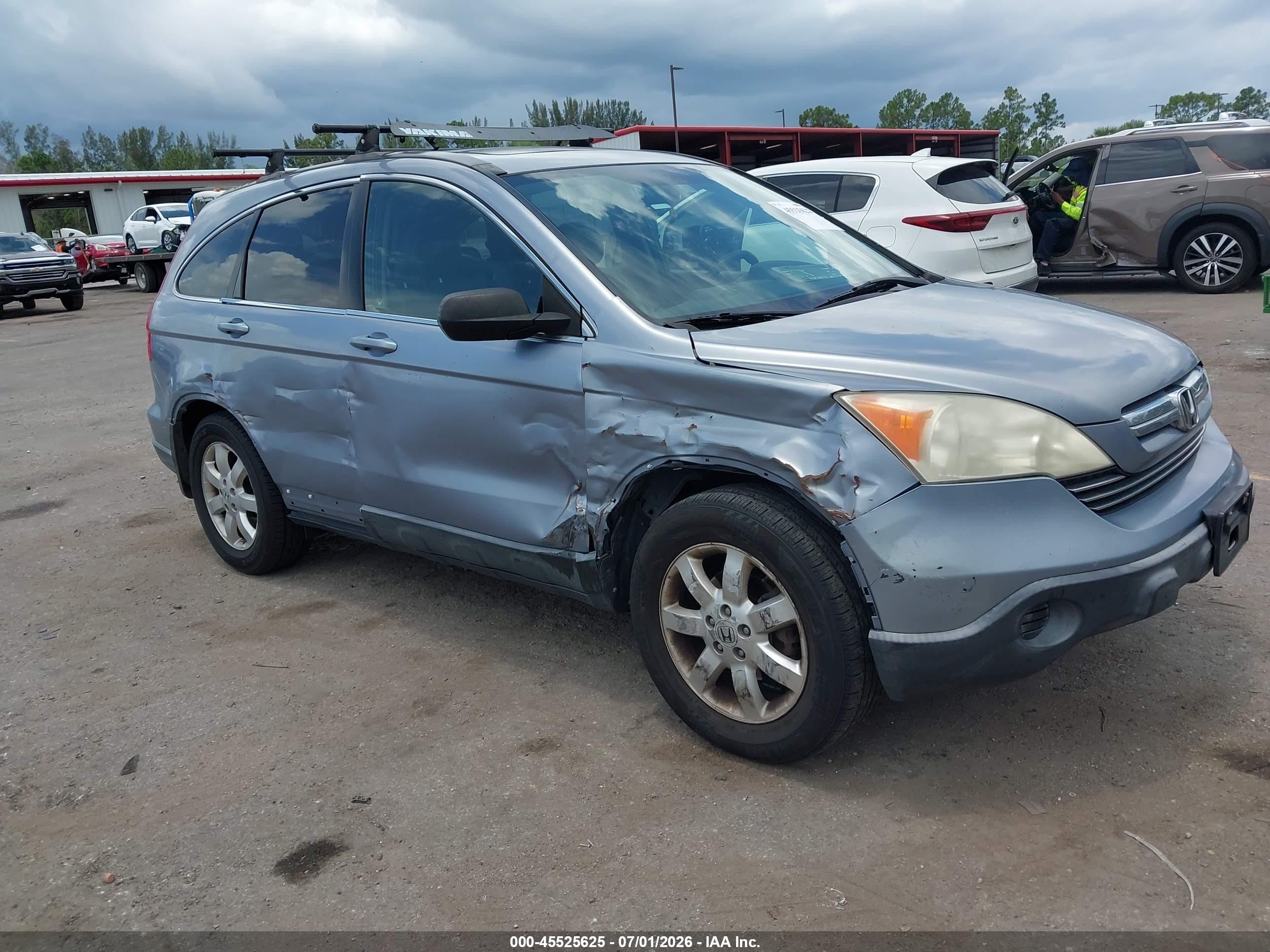 2007 Honda Cr-v Ex-l Light Blue vin: JHLRE48707C078968