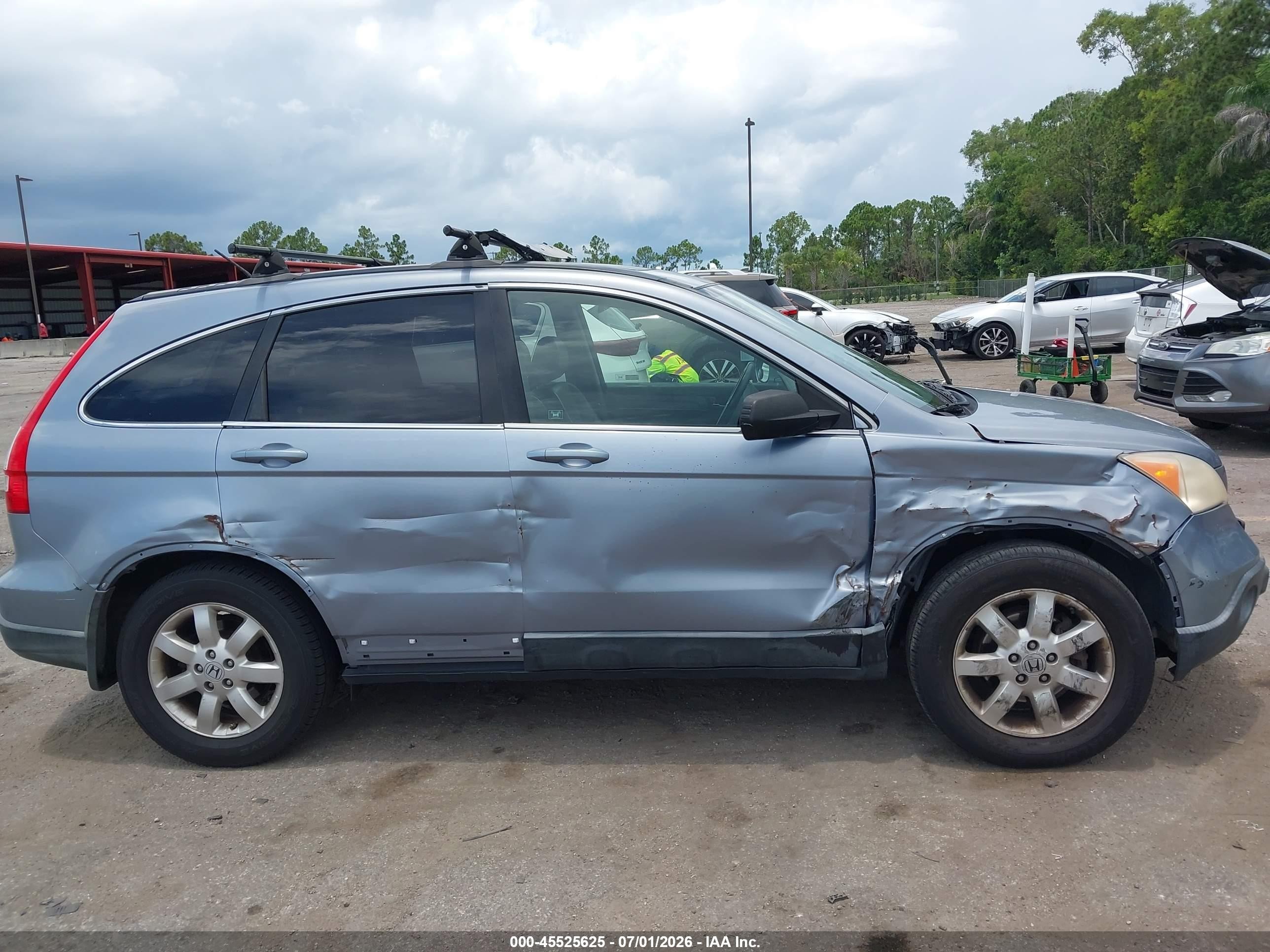 2007 Honda Cr-v Ex-l Light Blue vin: JHLRE48707C078968