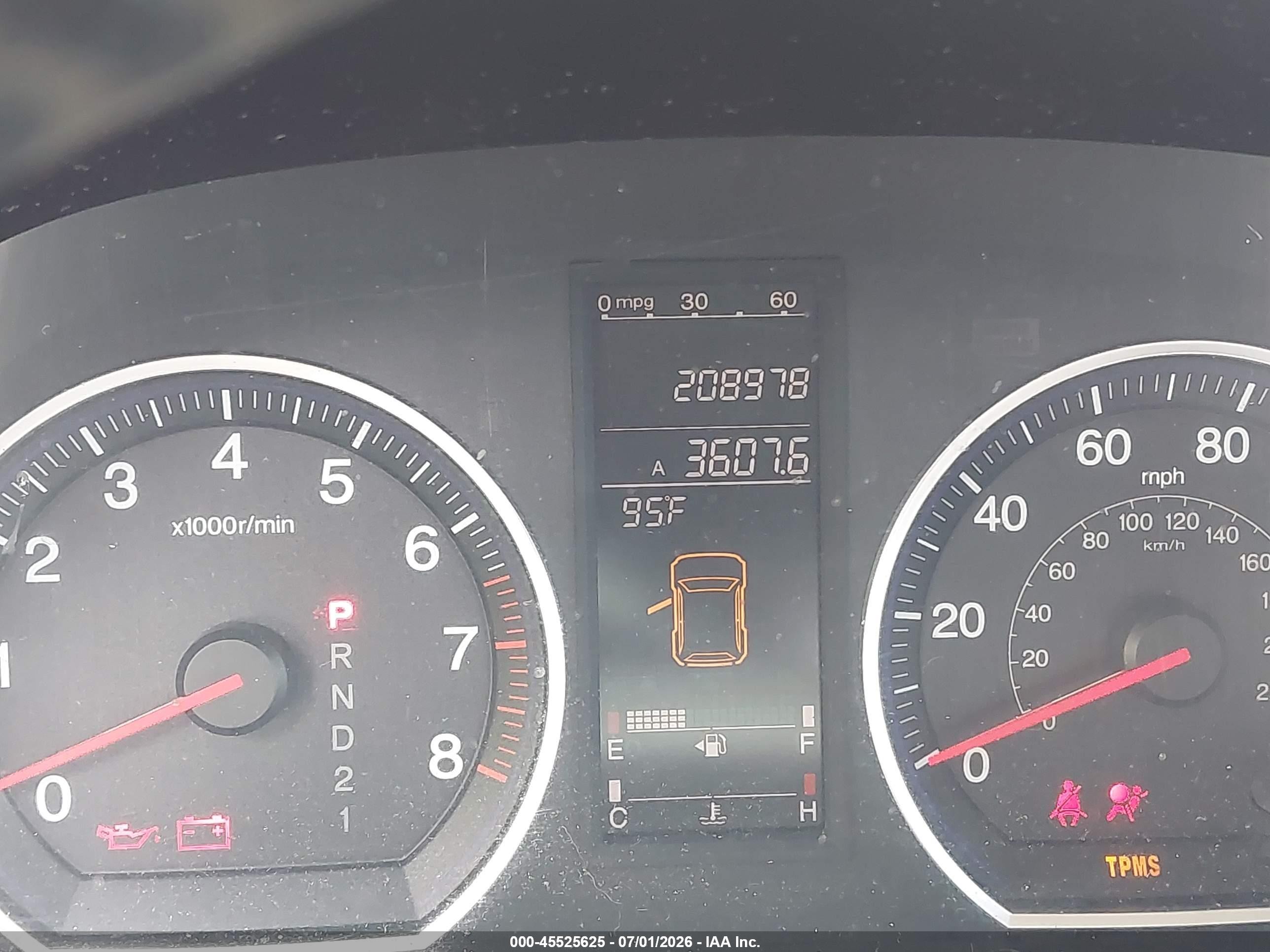 2007 Honda Cr-v Ex-l Light Blue vin: JHLRE48707C078968