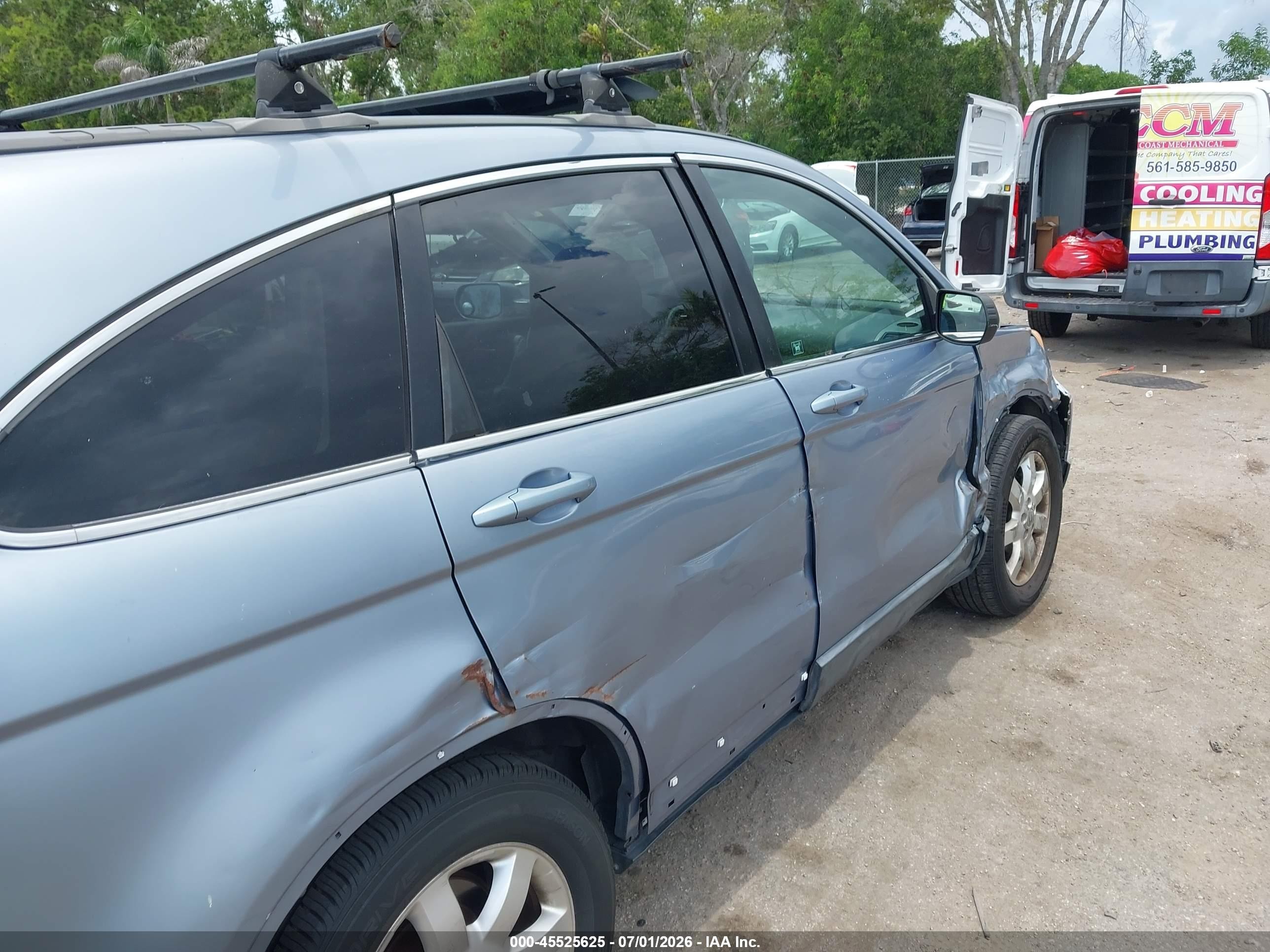 2007 Honda Cr-v Ex-l Light Blue vin: JHLRE48707C078968