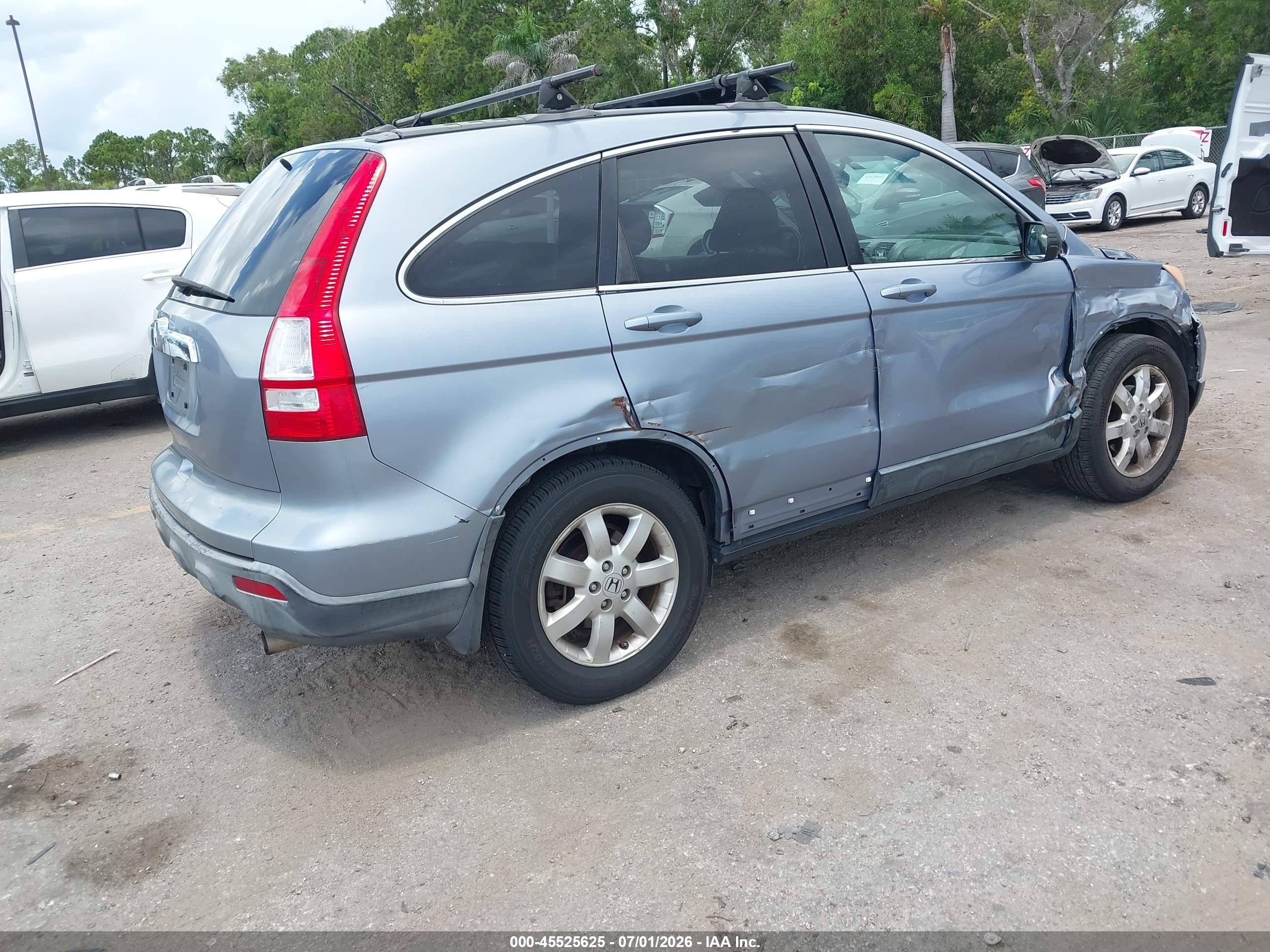 2007 Honda Cr-v Ex-l Light Blue vin: JHLRE48707C078968