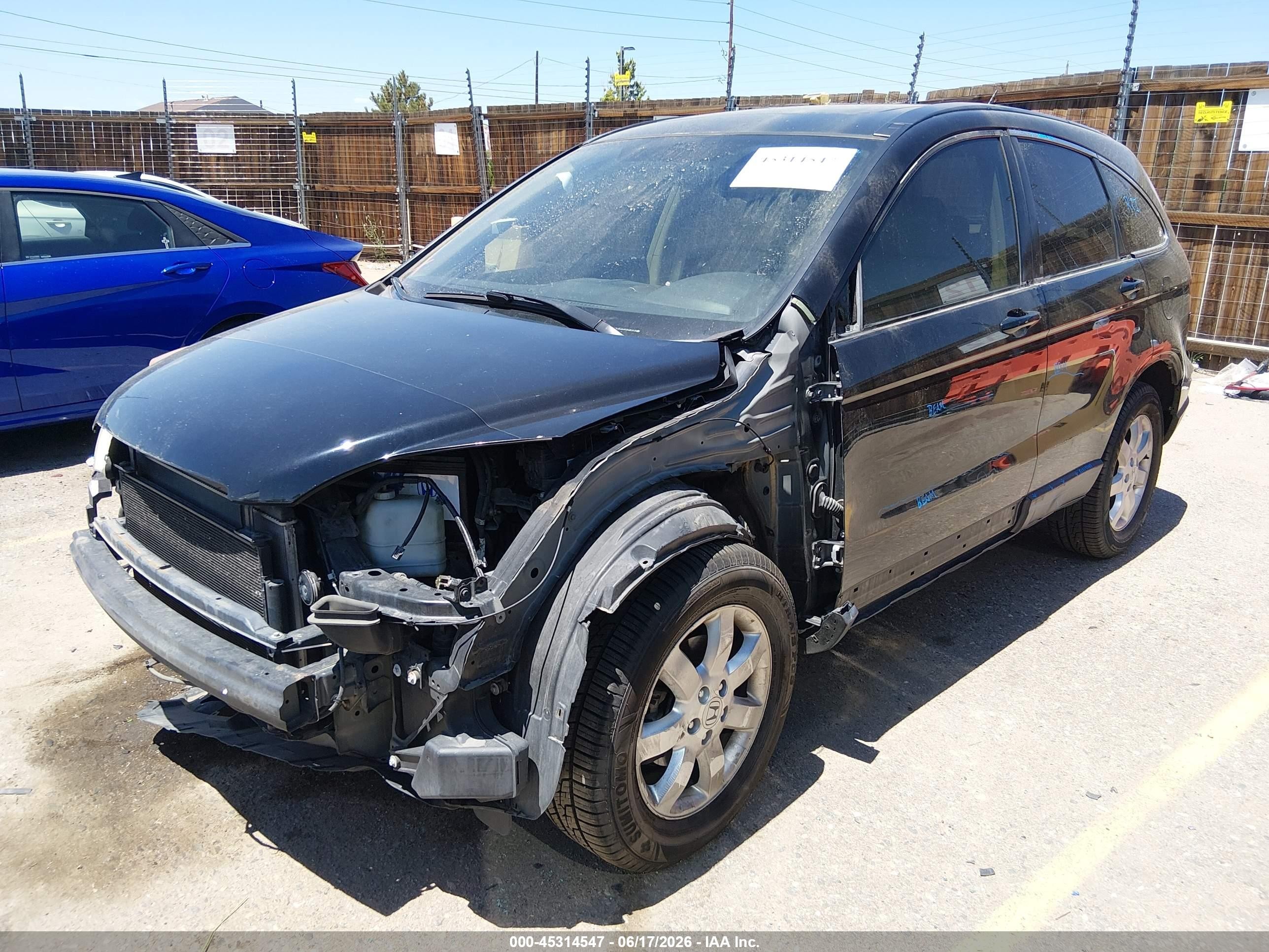 2007 Honda Cr-v Ex-l Black vin: JHLRE48707C111712