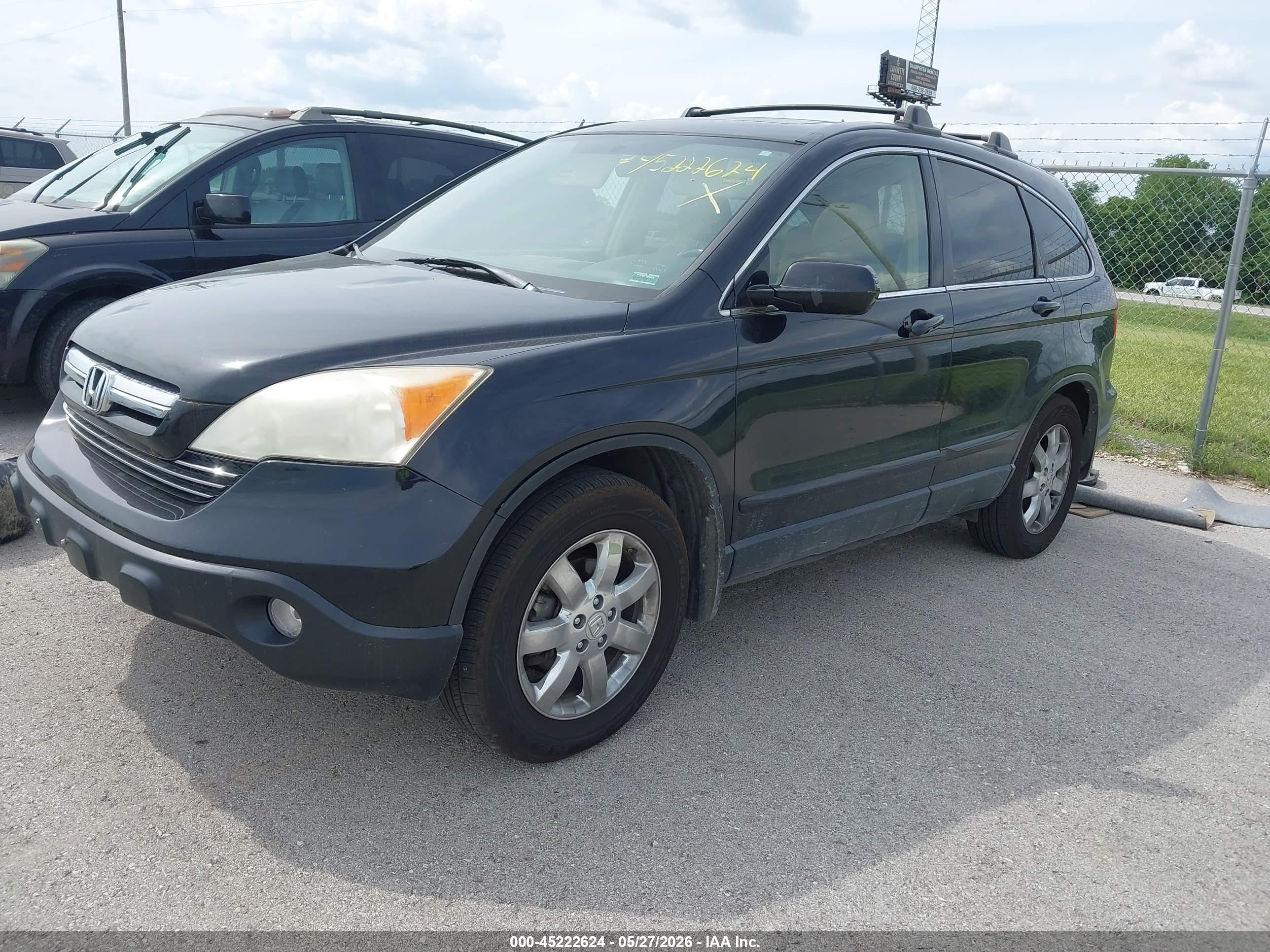 2008 Honda Cr-v Ex-l Black vin: JHLRE48708C022580