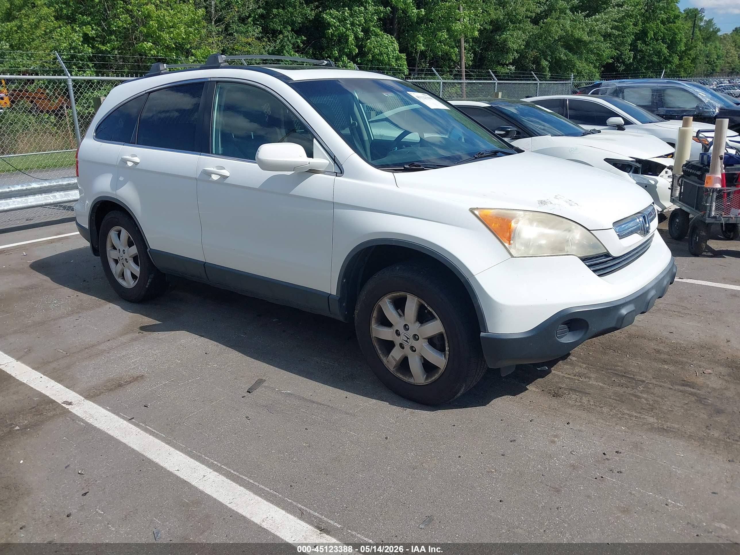 2008 Honda Cr-v Ex-l White vin: JHLRE48708C037676