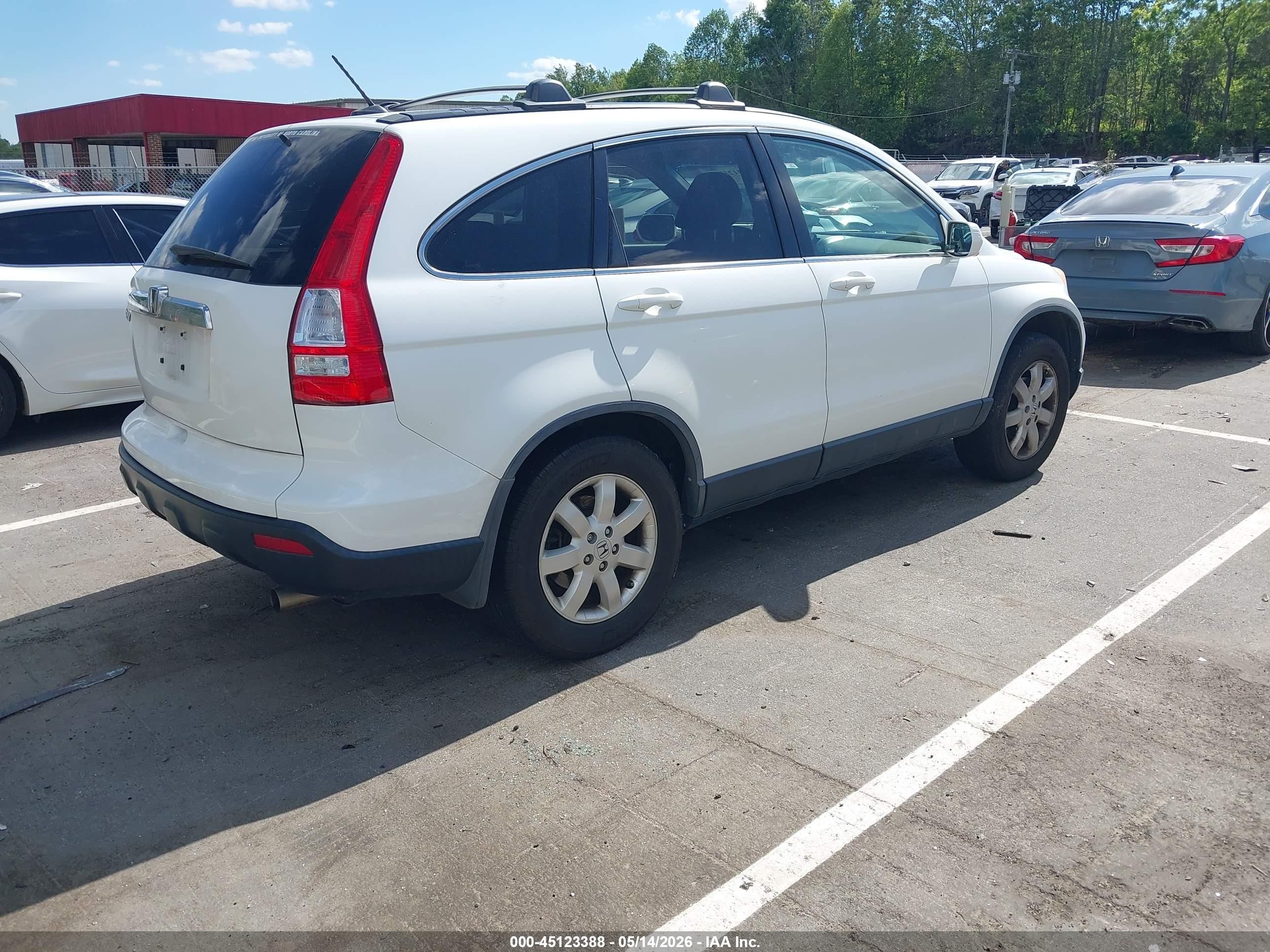 2008 Honda Cr-v Ex-l White vin: JHLRE48708C037676