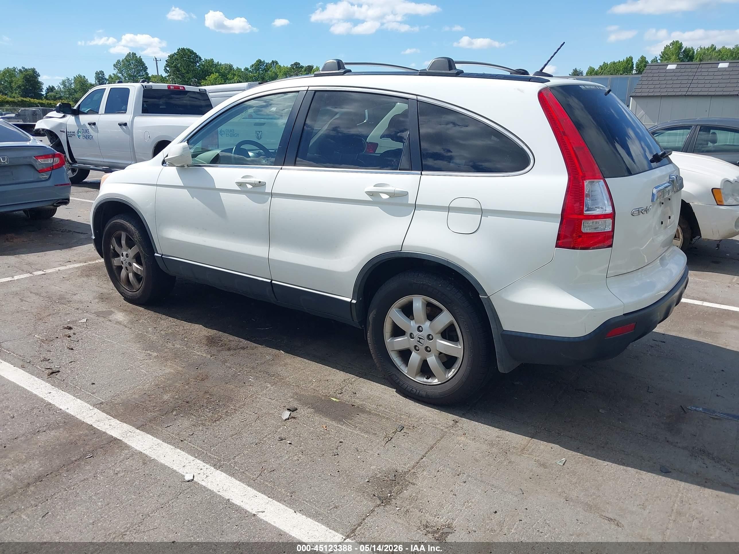 2008 Honda Cr-v Ex-l White vin: JHLRE48708C037676