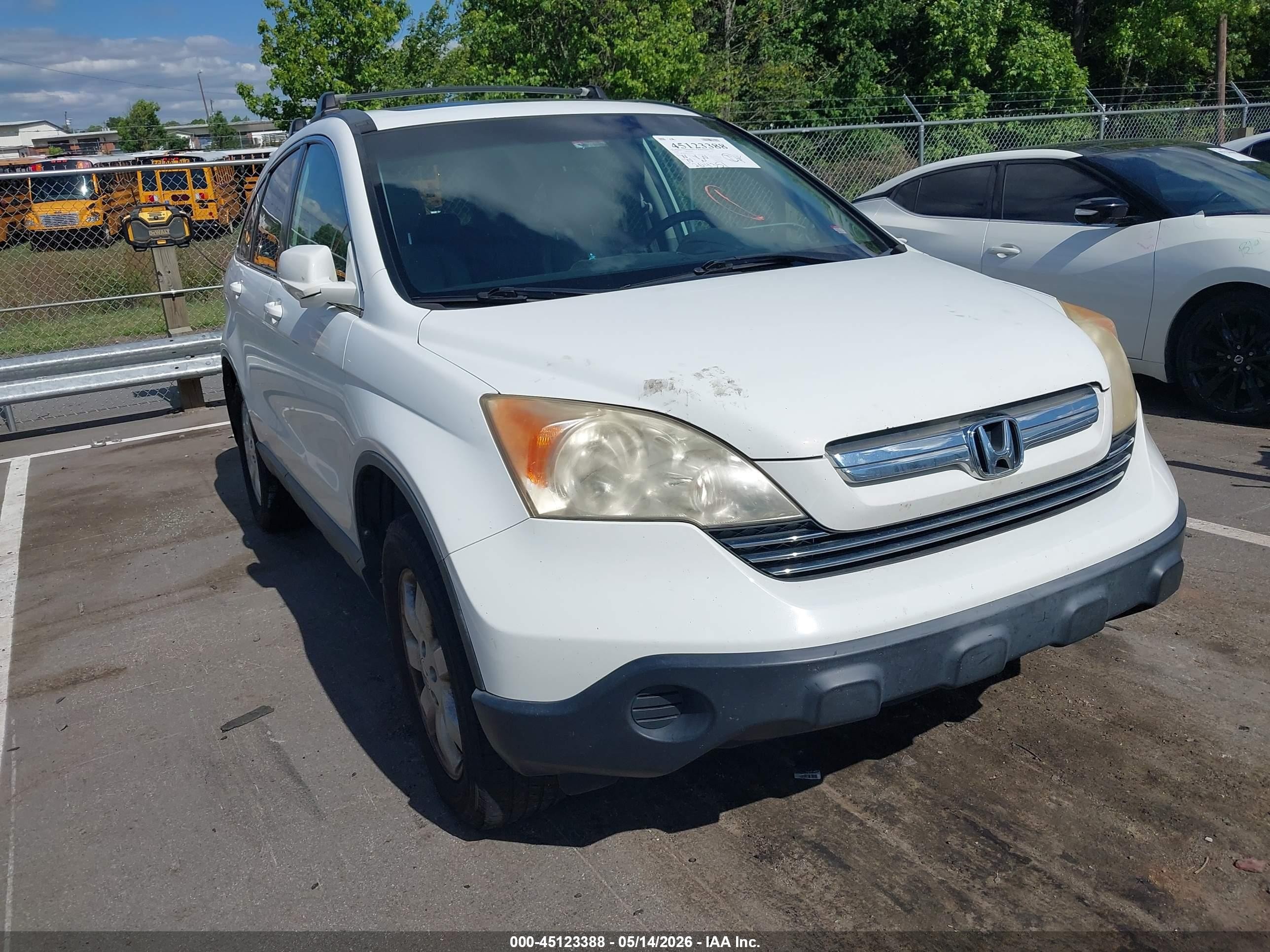 2008 Honda Cr-v Ex-l White vin: JHLRE48708C037676