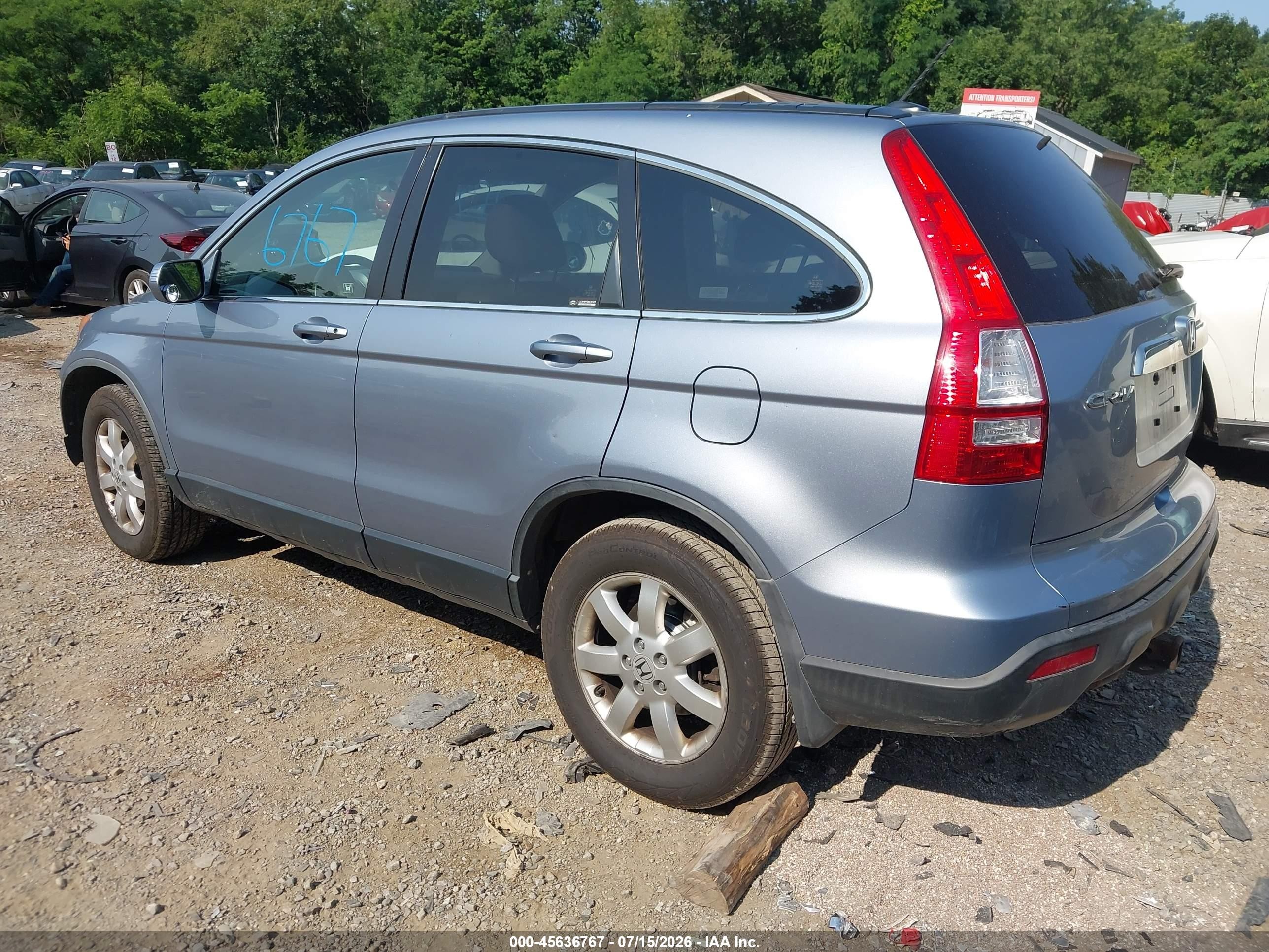 2008 Honda Cr-v Ex-l Blue vin: JHLRE48708C046099