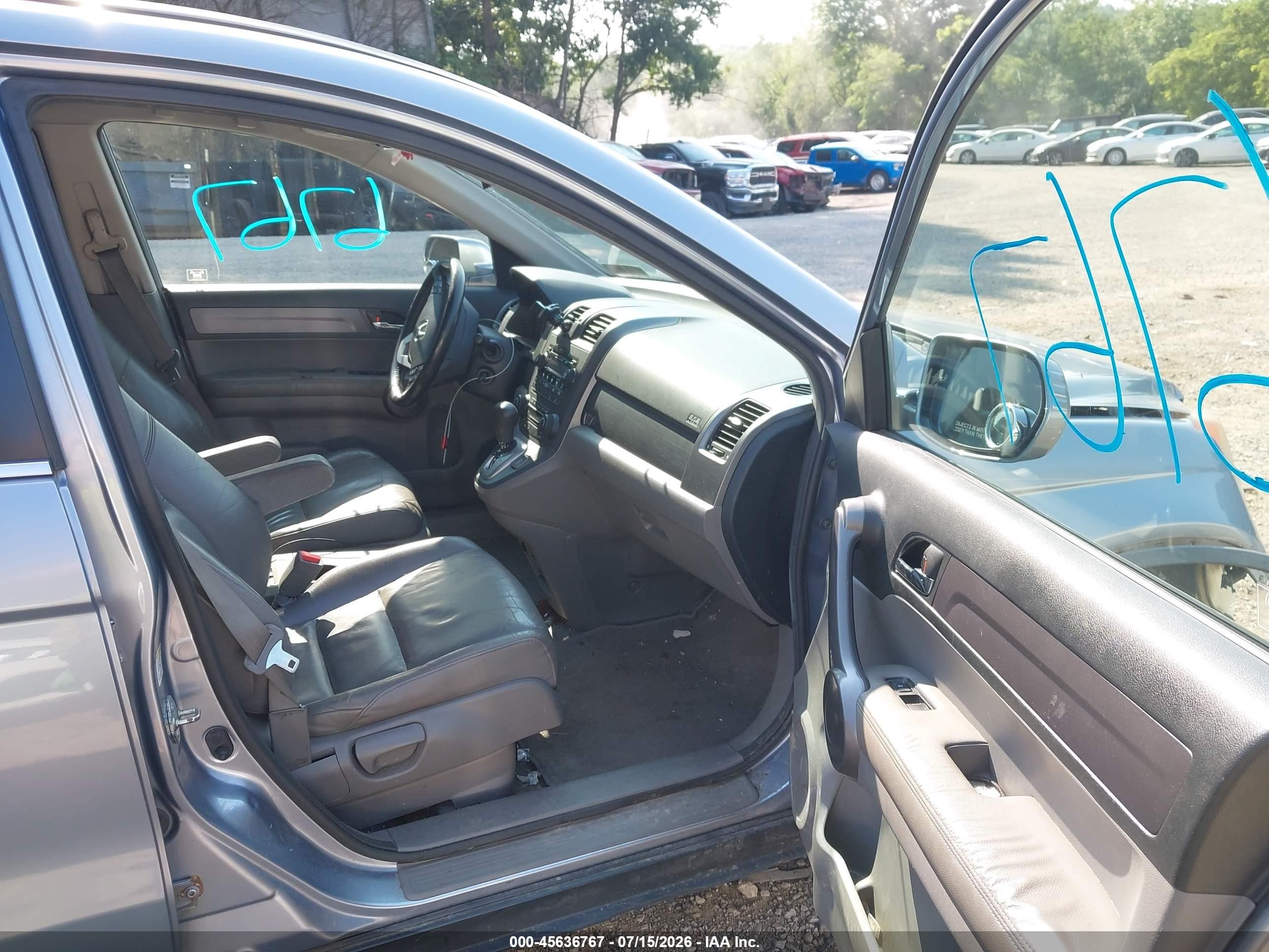 2008 Honda Cr-v Ex-l Blue vin: JHLRE48708C046099