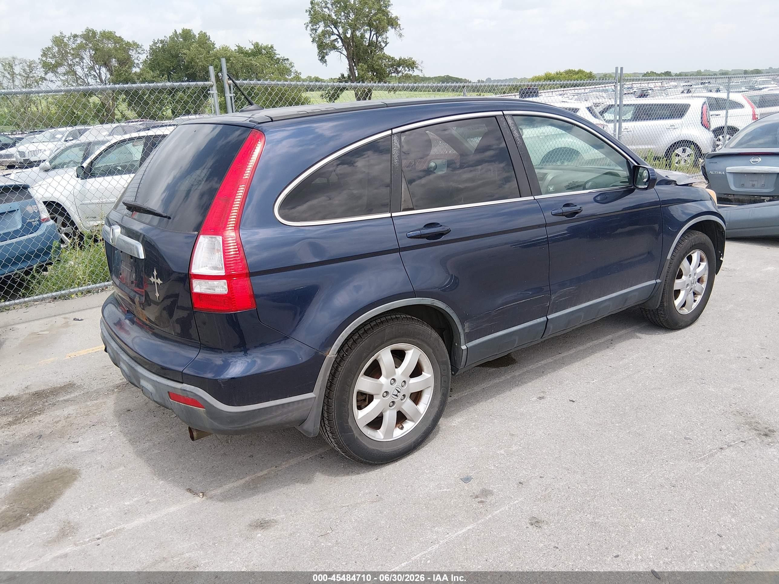 2008 Honda Cr-v Ex-l Dark Blue vin: JHLRE48708C051075