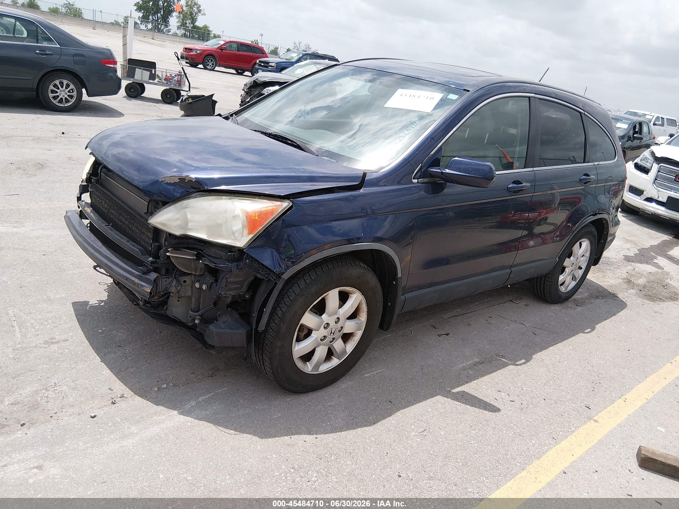 2008 Honda Cr-v Ex-l Dark Blue vin: JHLRE48708C051075