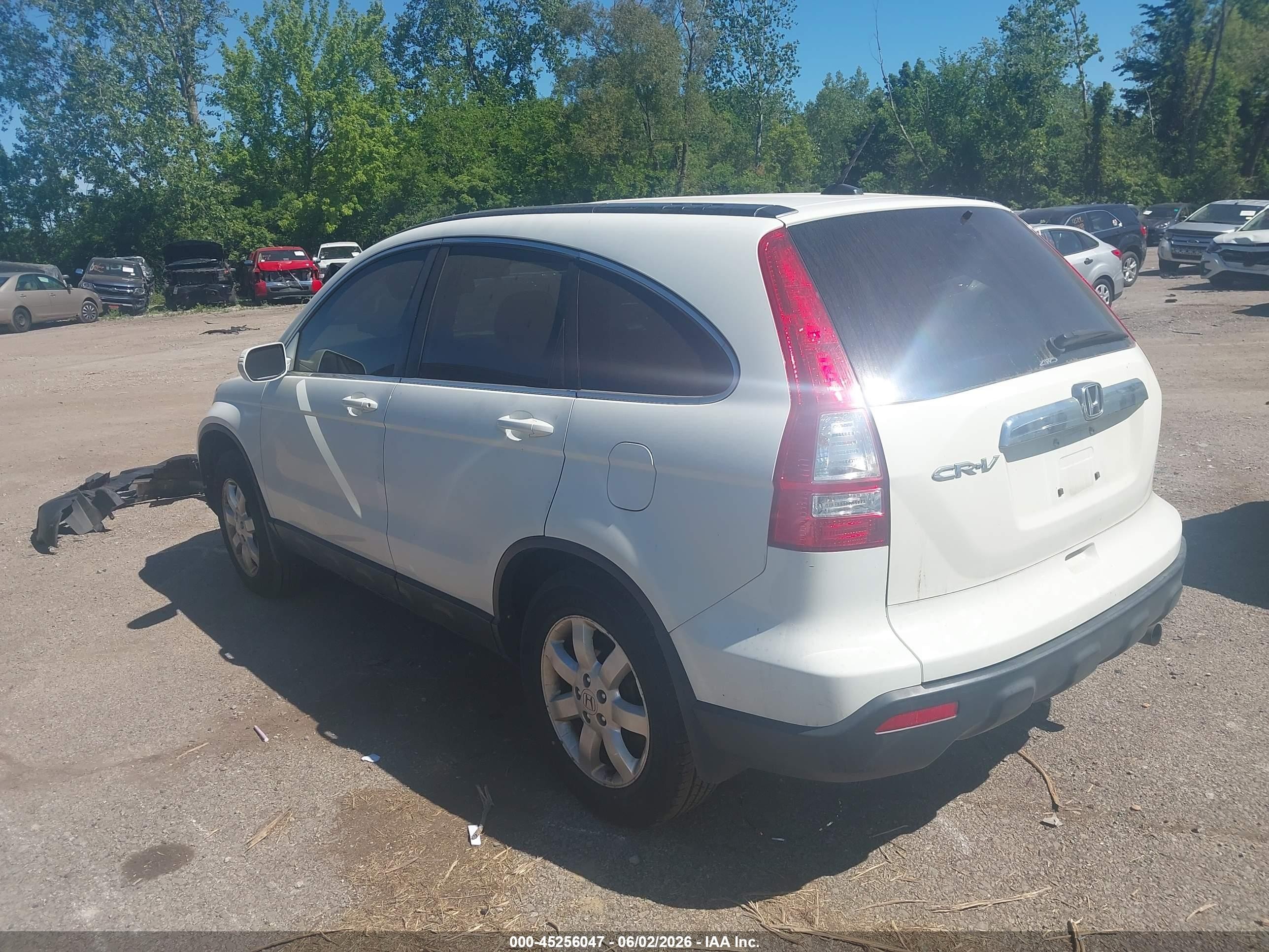 2008 Honda Cr-v Ex-l White vin: JHLRE48708C053554